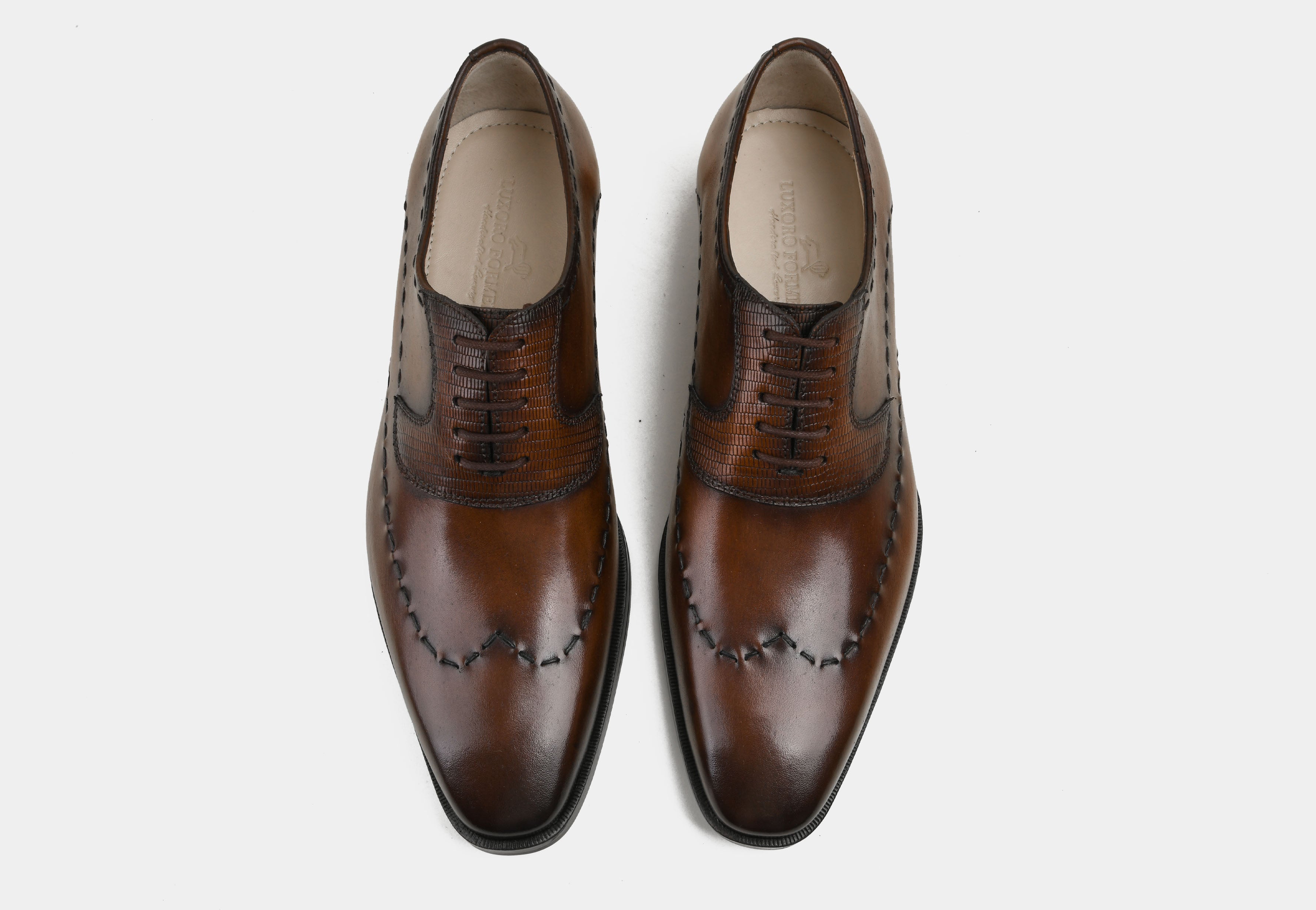 DANTE | MEN BROWN STITCHED DERBYS