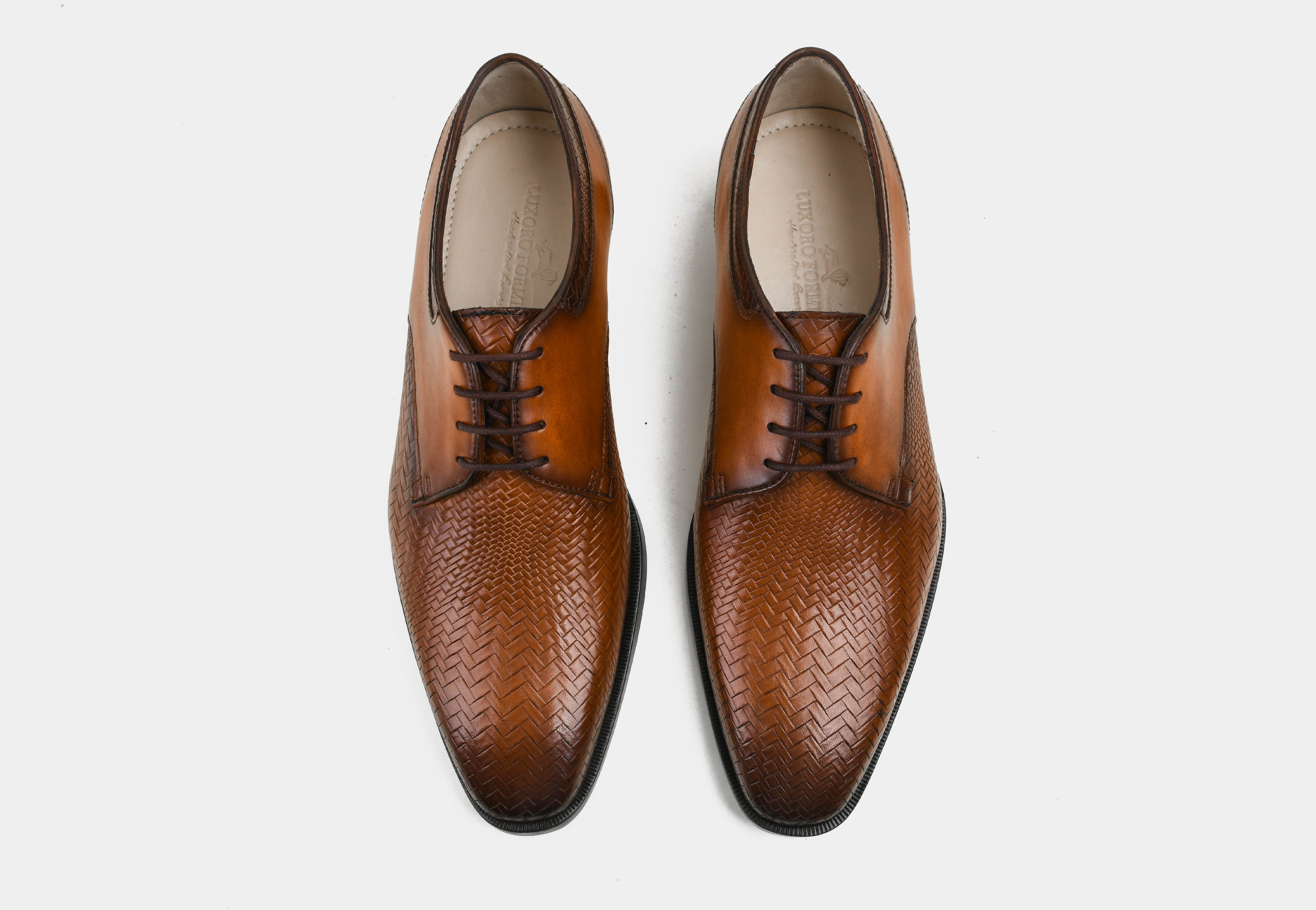 ENZO | MEN TAN WOVEN DERBYS