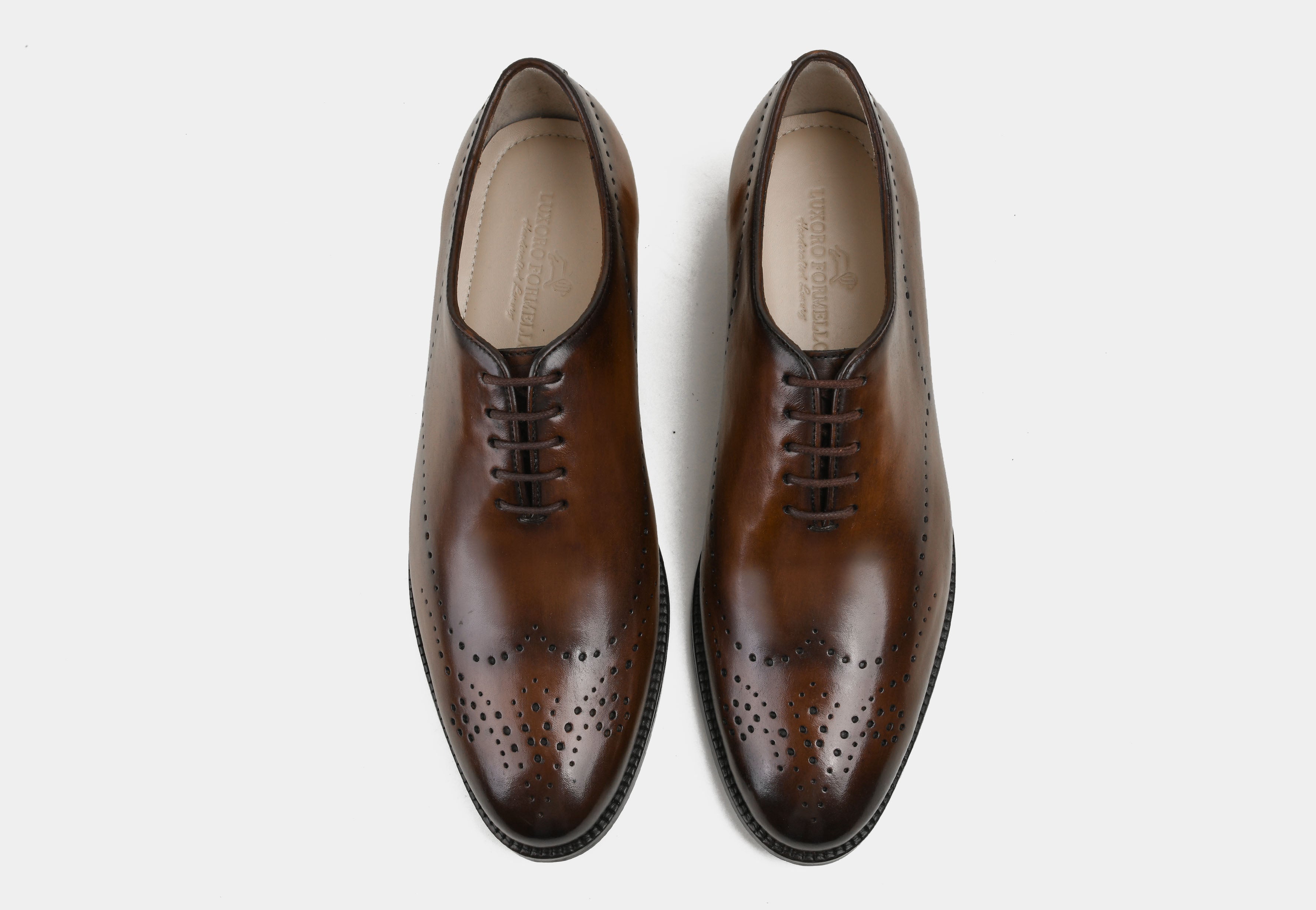 Enrico | MEN DARK BROWN WHOLECUT BROGUES