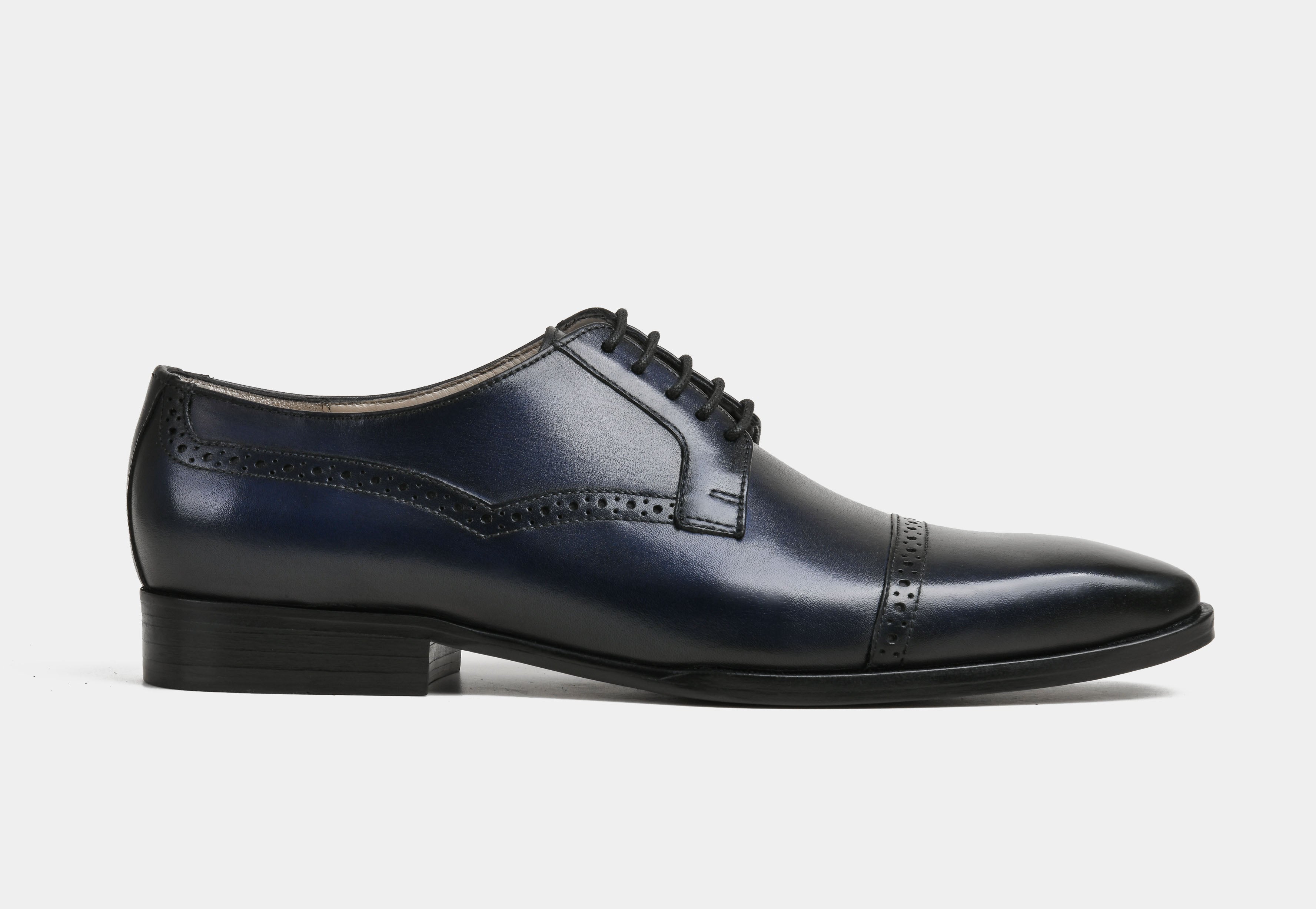 ALFONSO | MEN BLUE CAP-TOE DERBYS