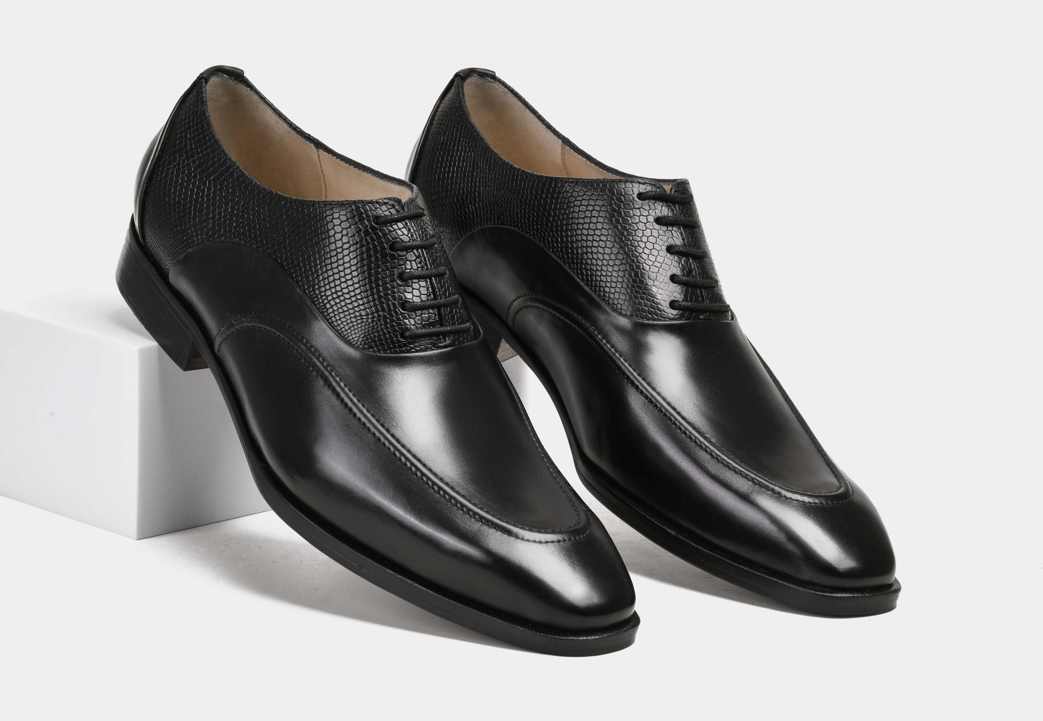 ENRICO | MEN BLACK PATENT & PEBBLE OXFORDS