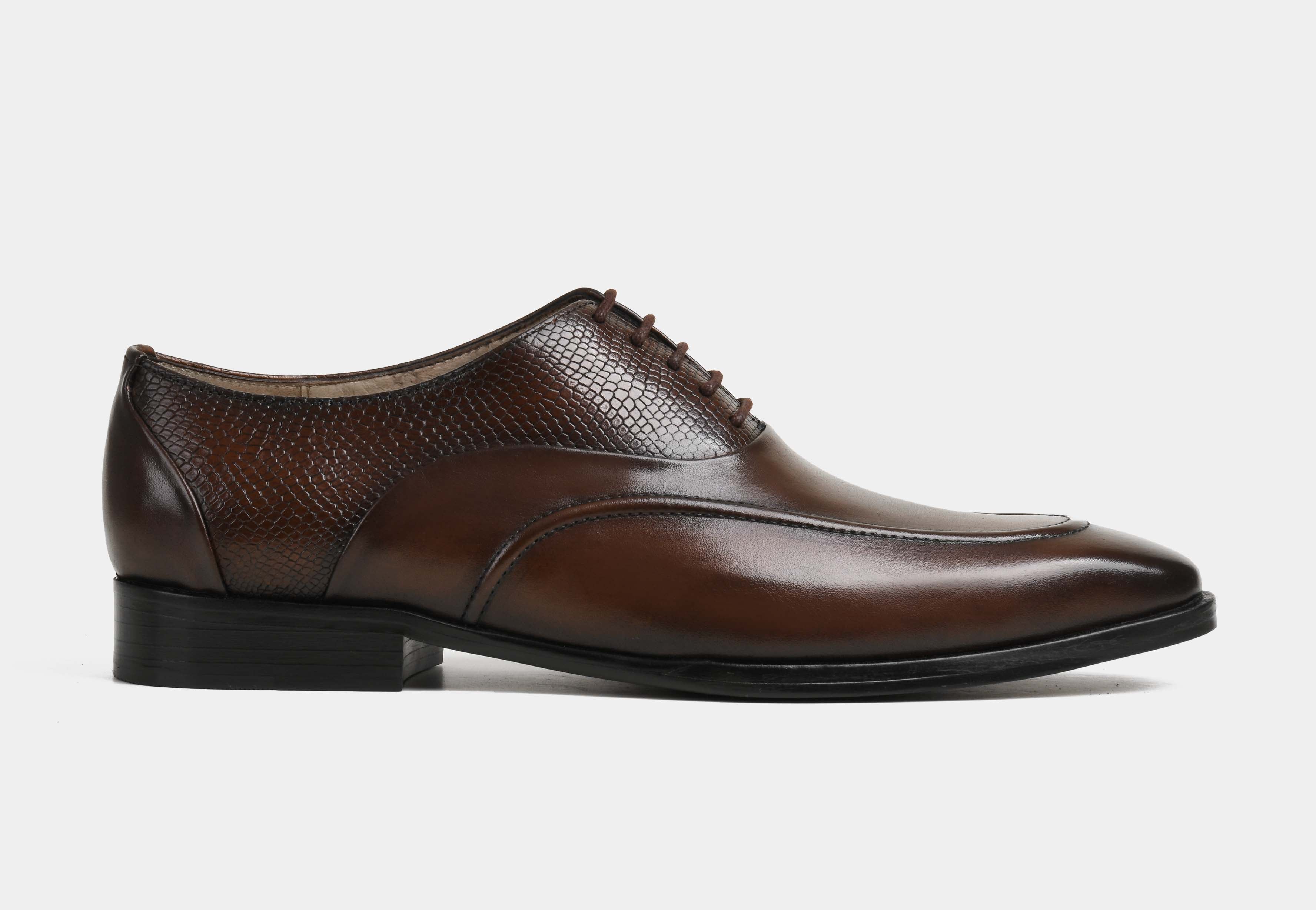 MARCELIN | MEN BROWN CALF & PEBBLE OXFORDS