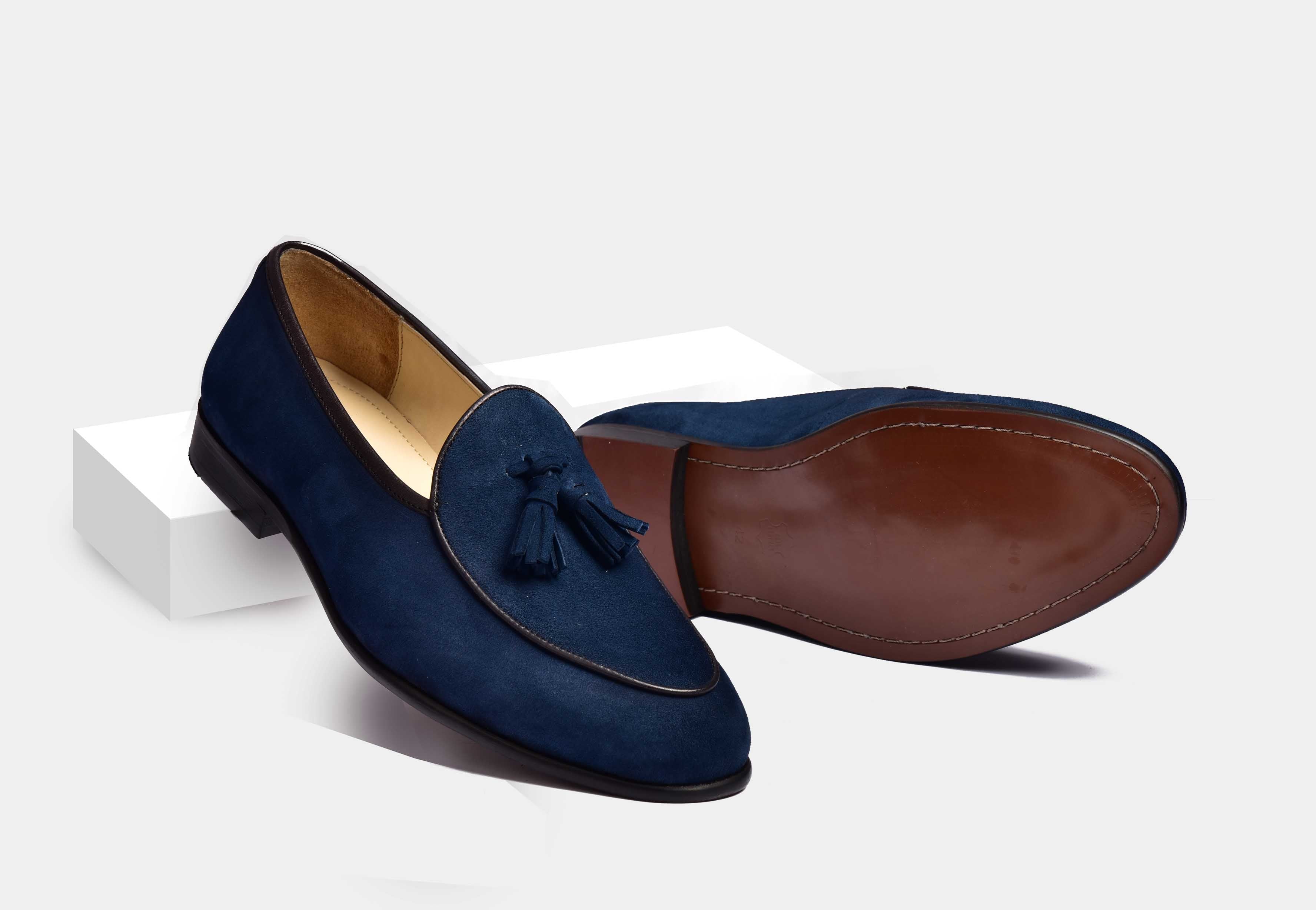 ARNO | Blue Suede With Classic Tassels (Reserved-Release)