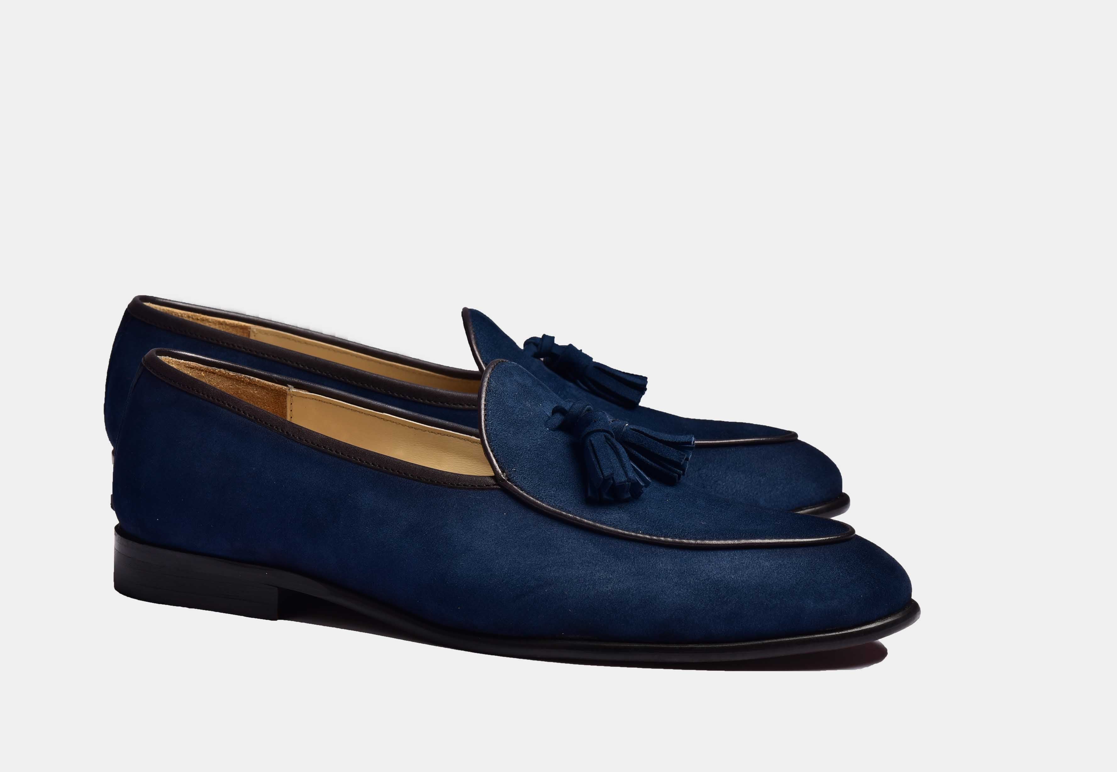 ARNO | Blue Suede With Classic Tassels (Reserved-Release)