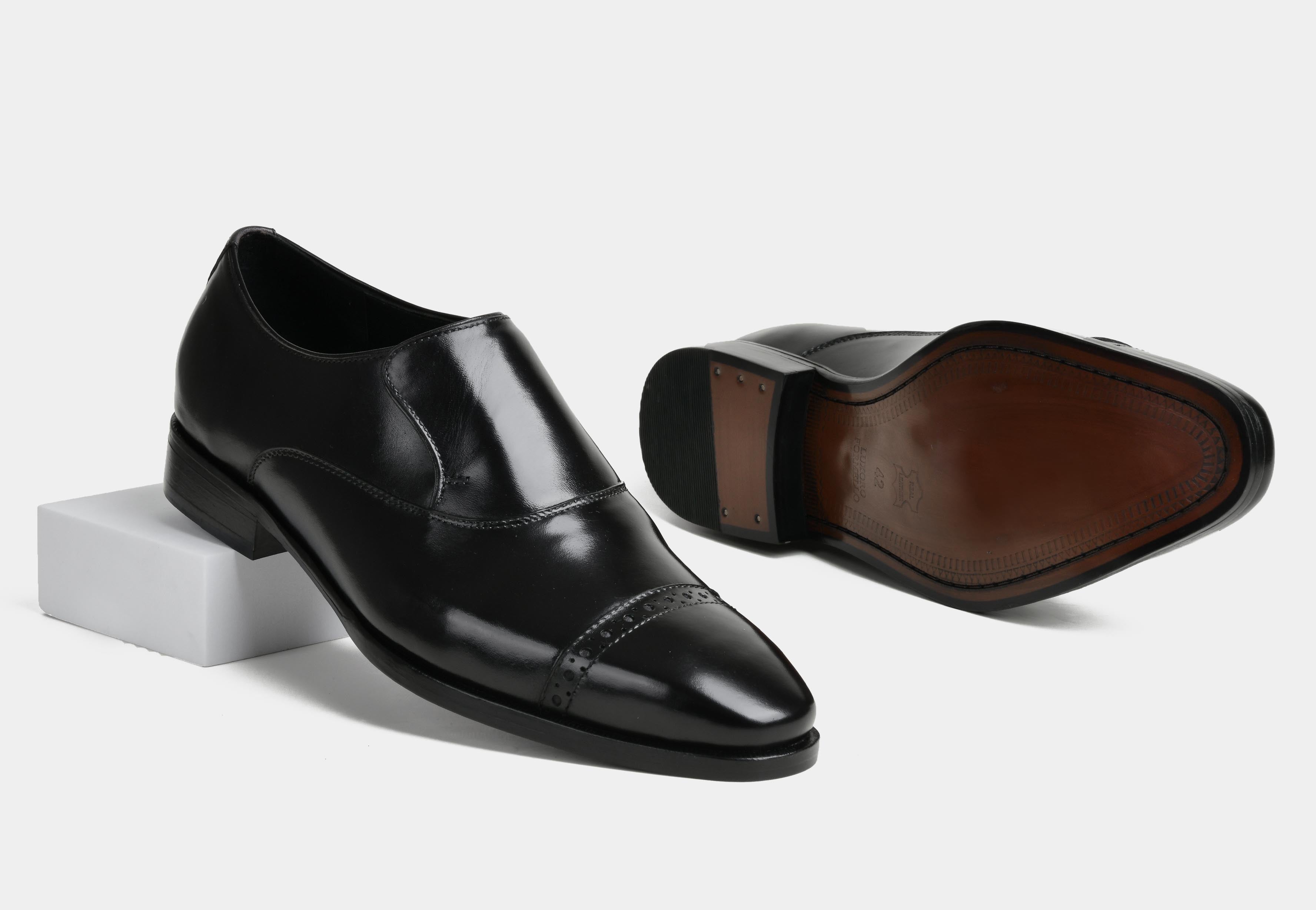 COSMIN | MEN LEATHER SLIPON IN BLACK (Reserved-Release)