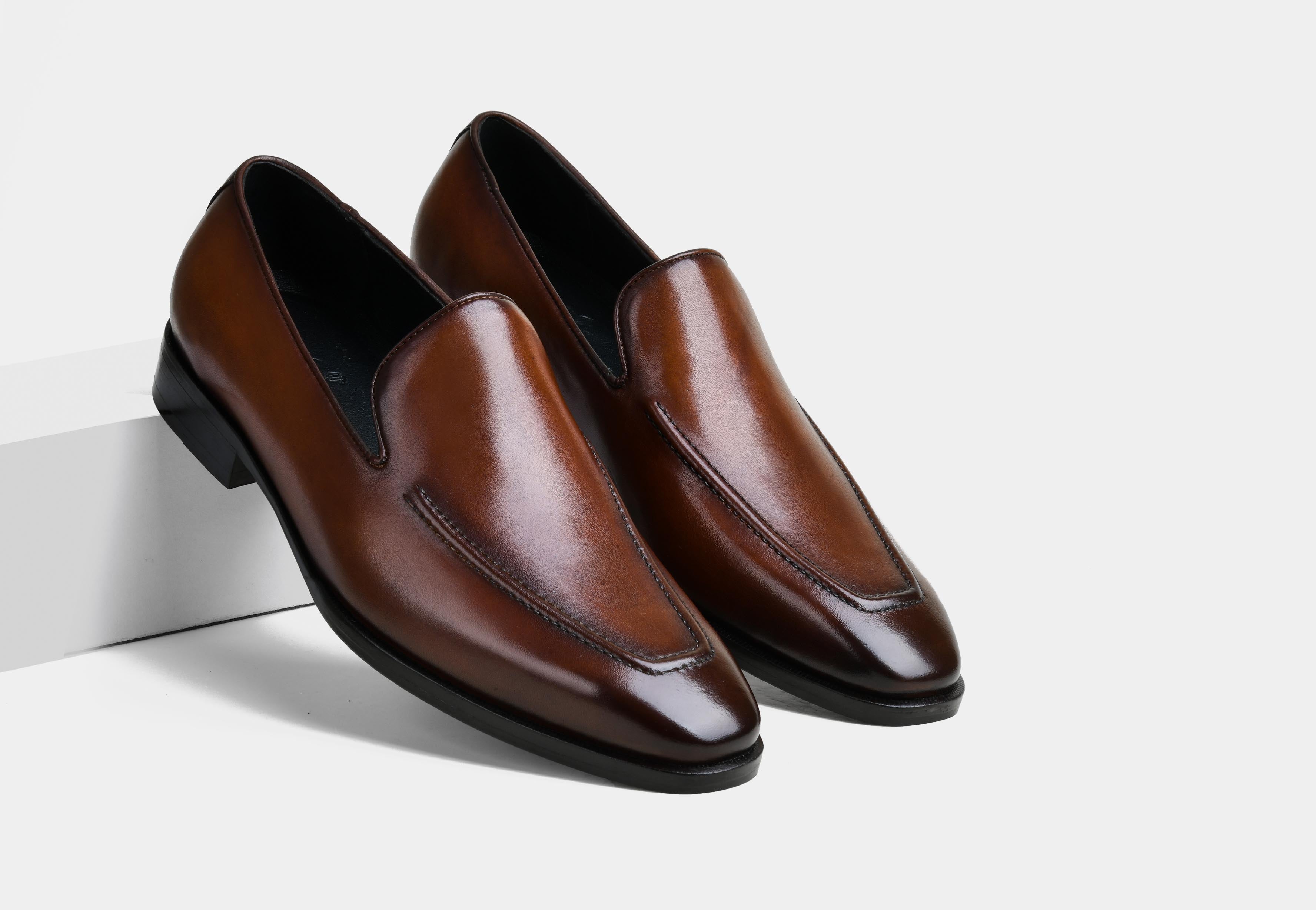 DAMIEN | MIDBROWN MEN LEATHER LOAFERS (Reserved-Release)