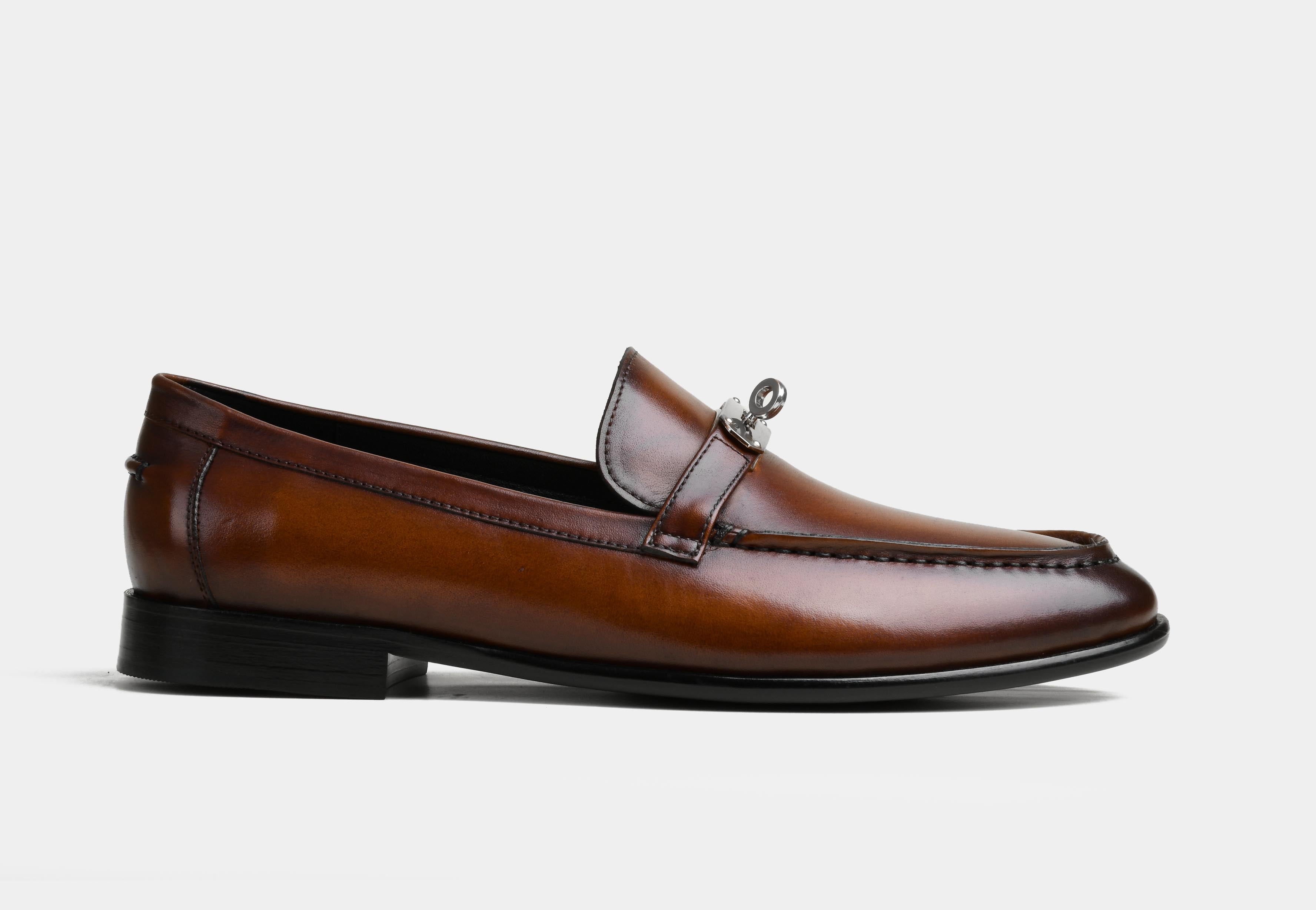 STELLAR | MEN MID-BROWN LEATHER LOAFERS (Reserved-Release)