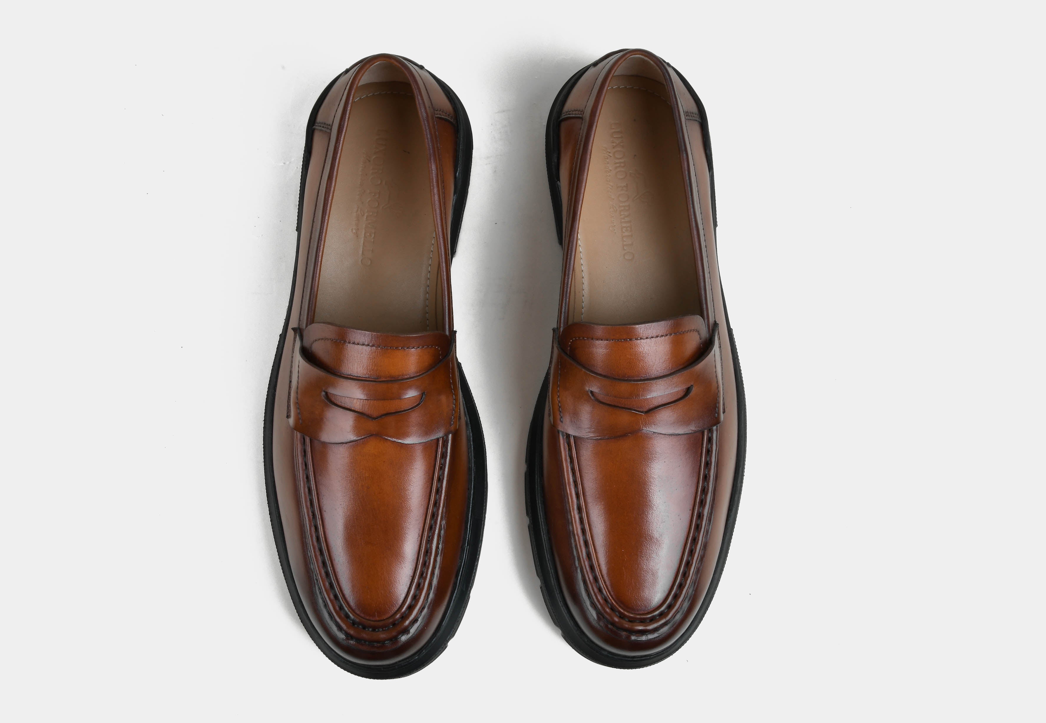 Men Penny Loafers in Burnished Tan | StrideGrip (Reserved-Release)