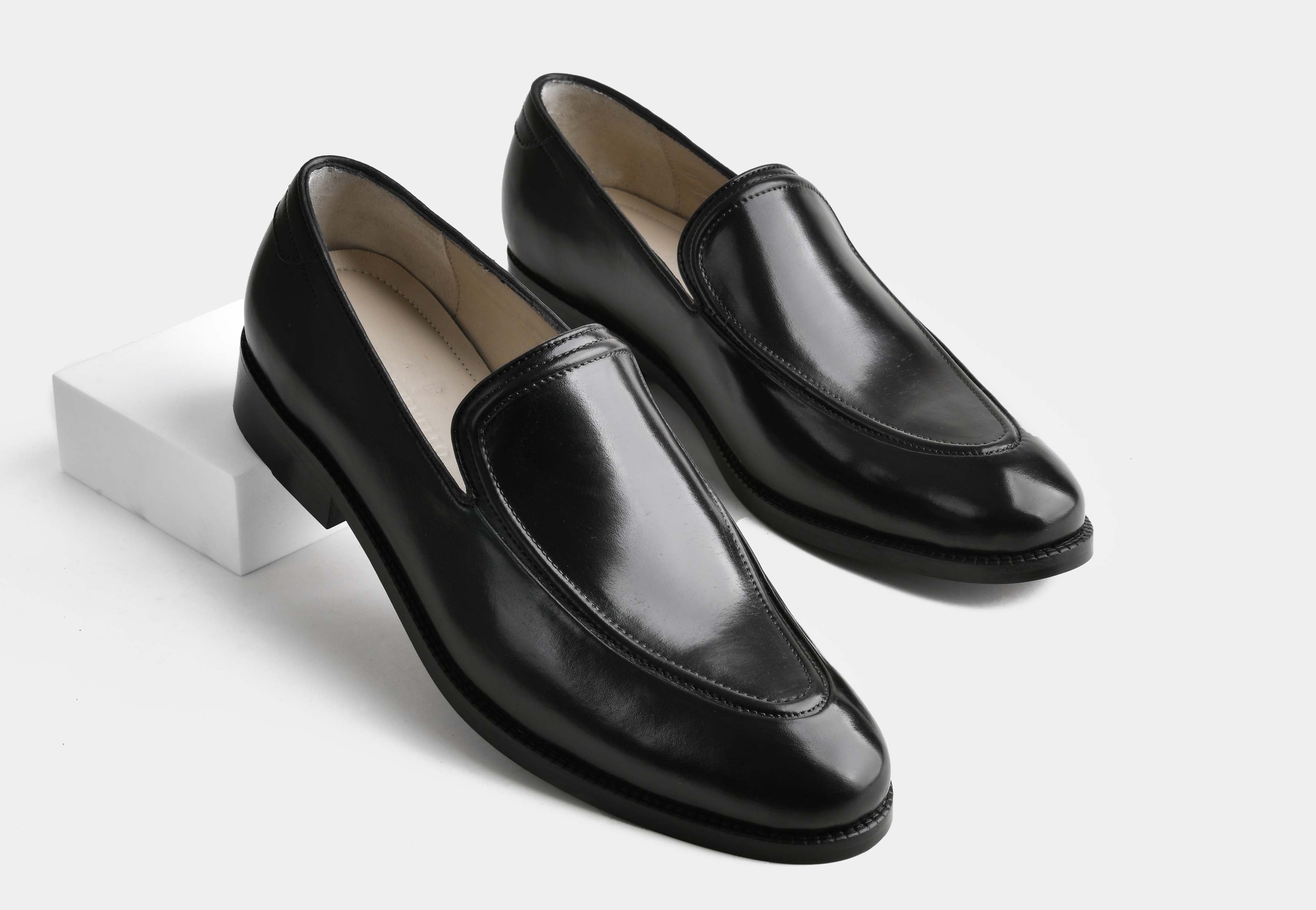 ELIANO | MEN BLACK HAND-FINISHED BELGIAN LOAFERS