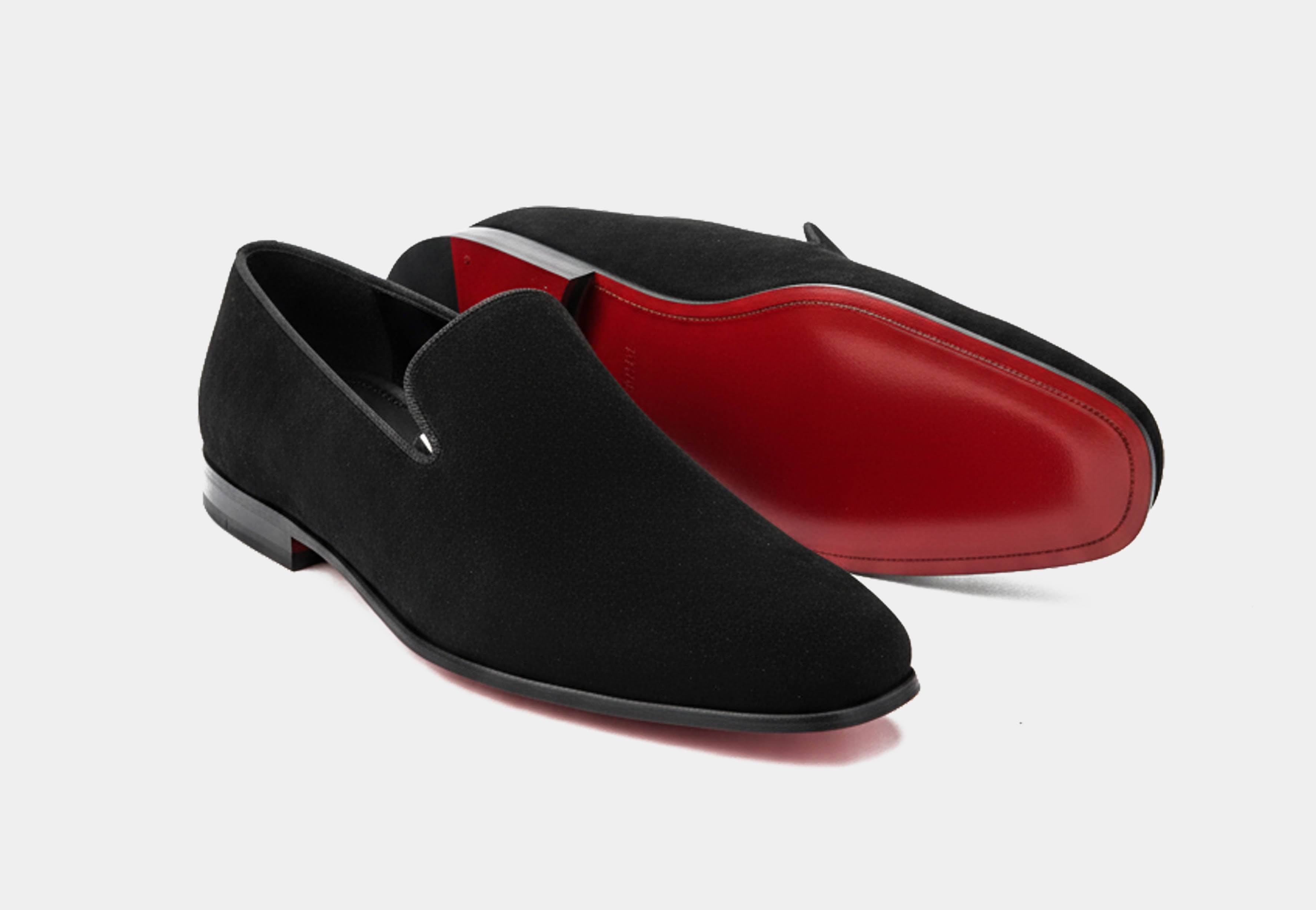 Noir Velvet Slip-ons