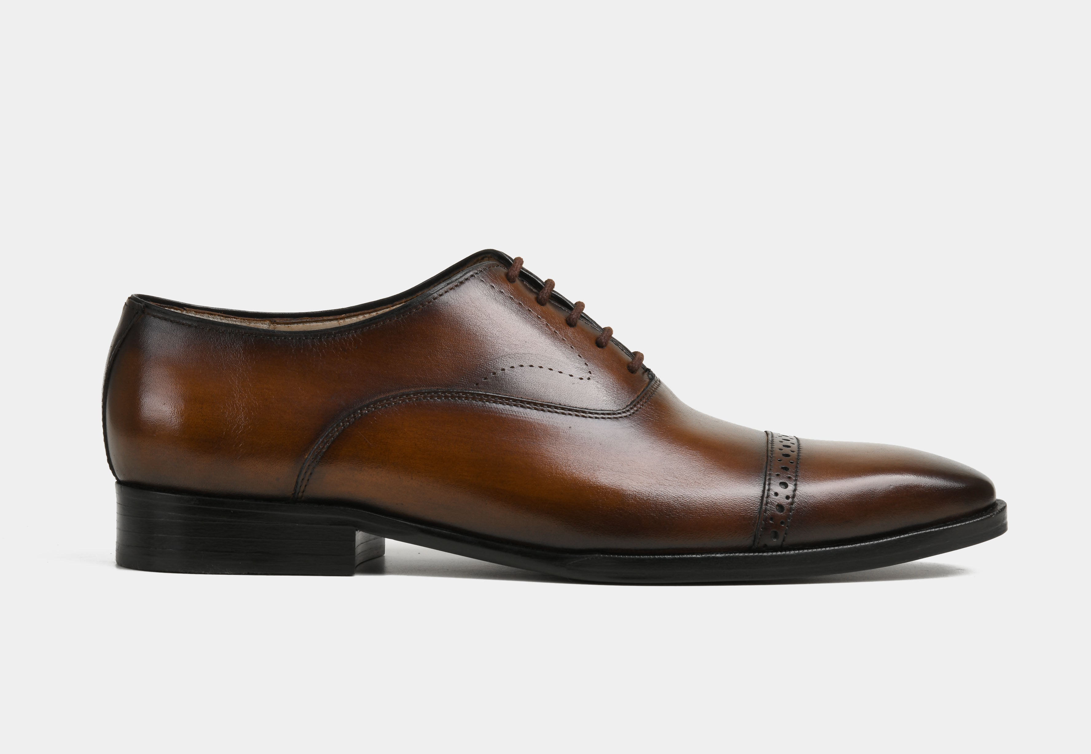 LORENZO | MEN BROWN CAP-TOE OXFORDS