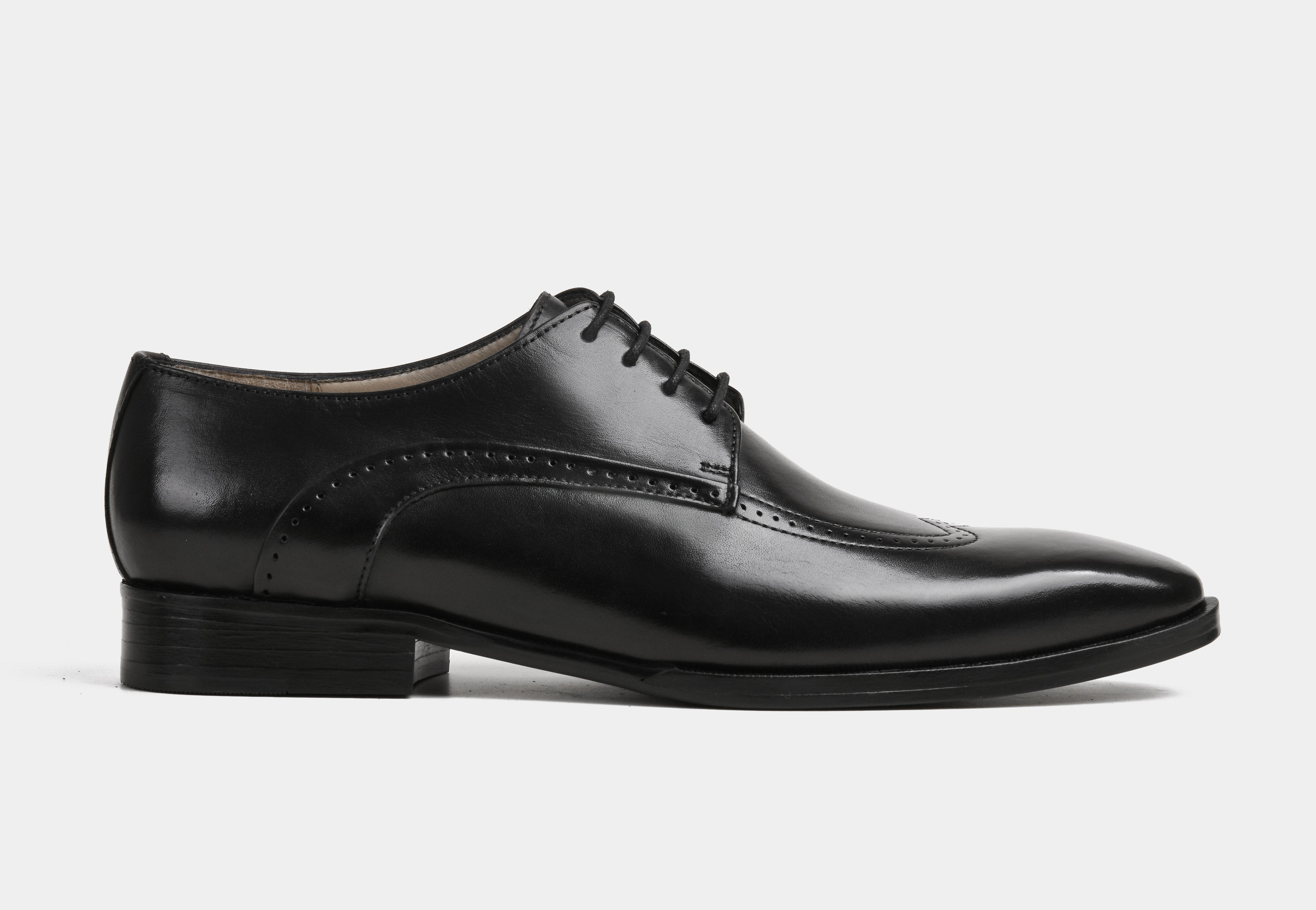 MATEO | MEN BLACK WINGTIP DERBYS