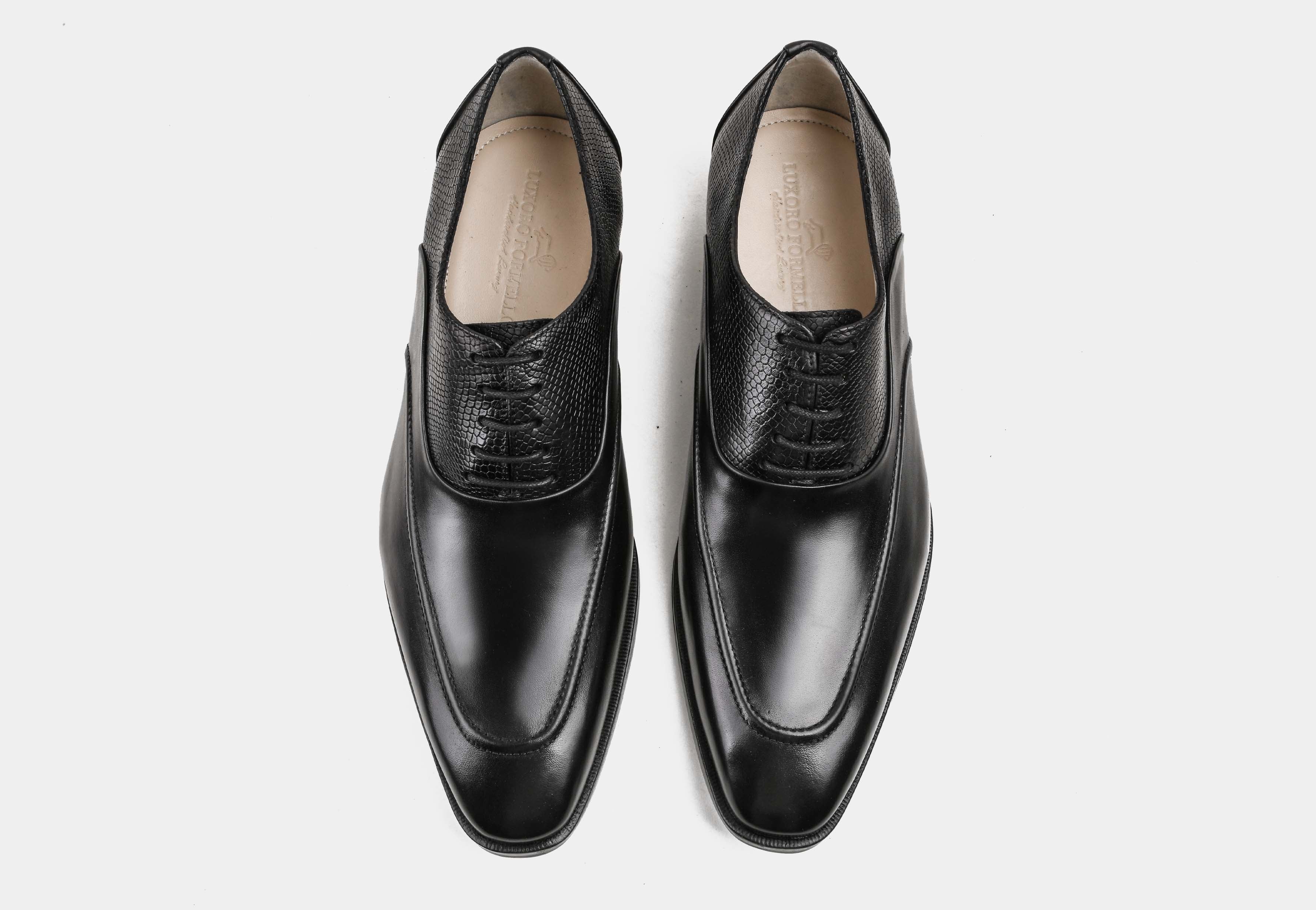 ENRICO | MEN BLACK PATENT & PEBBLE OXFORDS