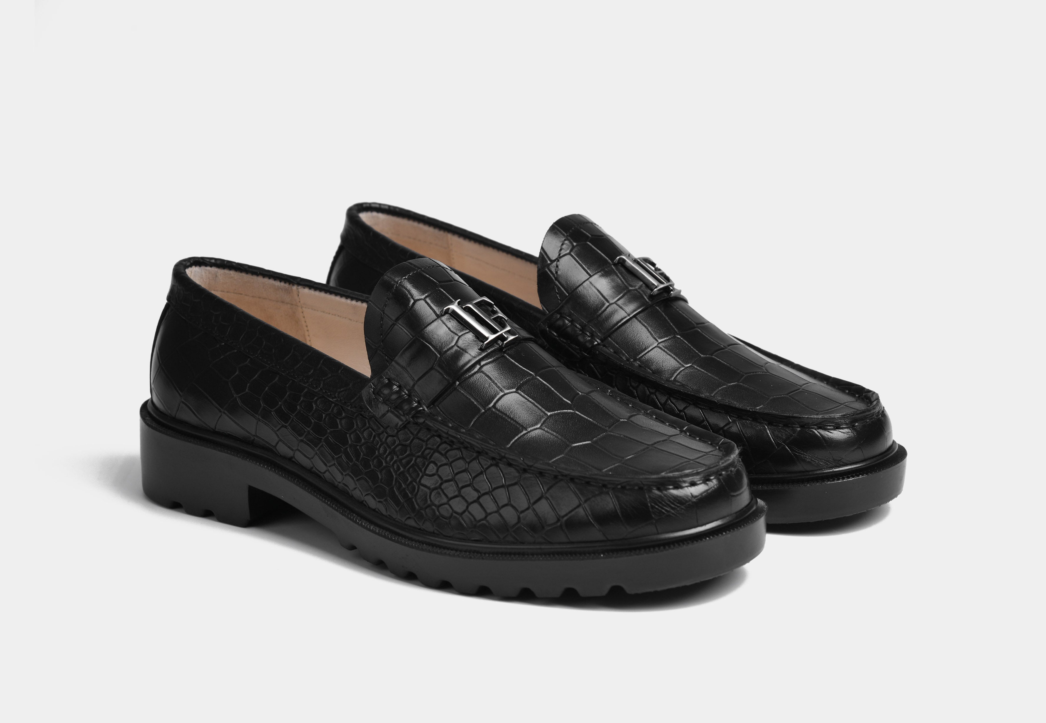 Black Croc Loafers | SoleSculpt lite (Reserved-Release)