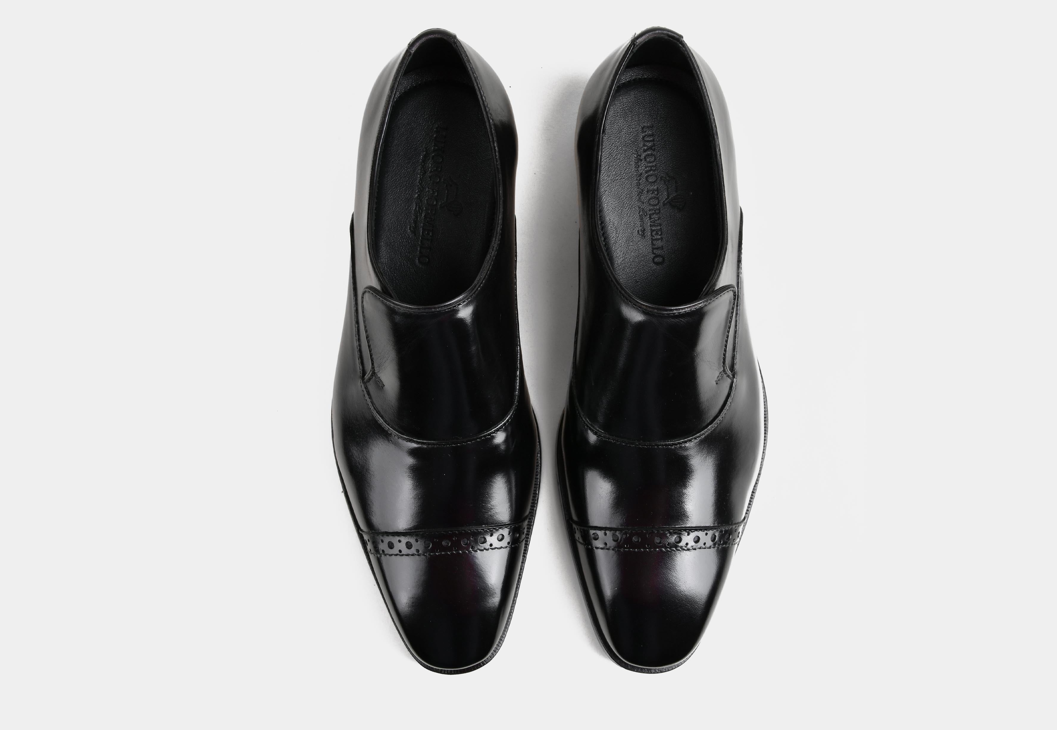 COSMIN | MEN LEATHER SLIPON IN BLACK (Reserved-Release)