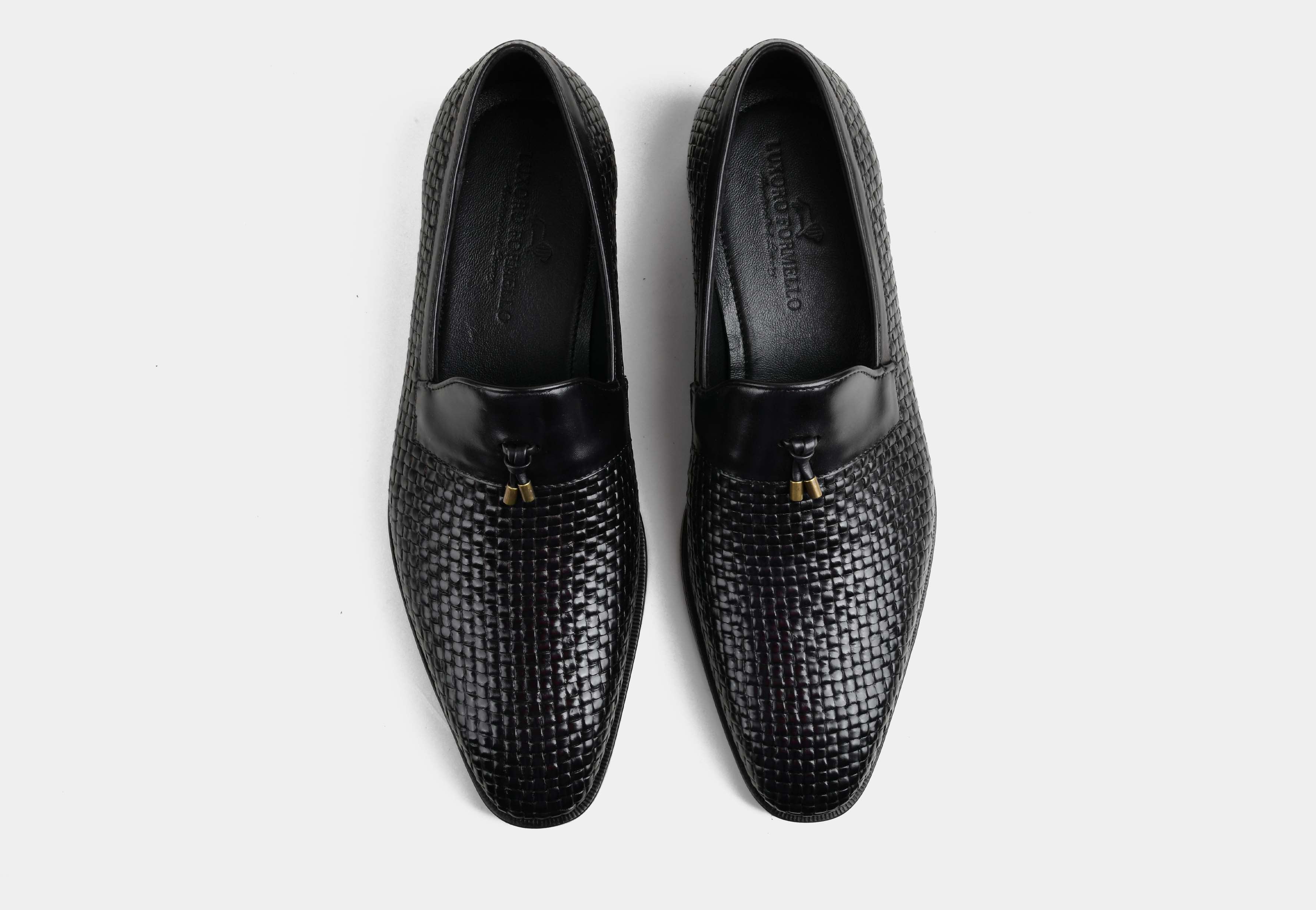 DIEGO | MEN WEAVED LEATHER LOAFERS IN BLACK (Reserved-Release)