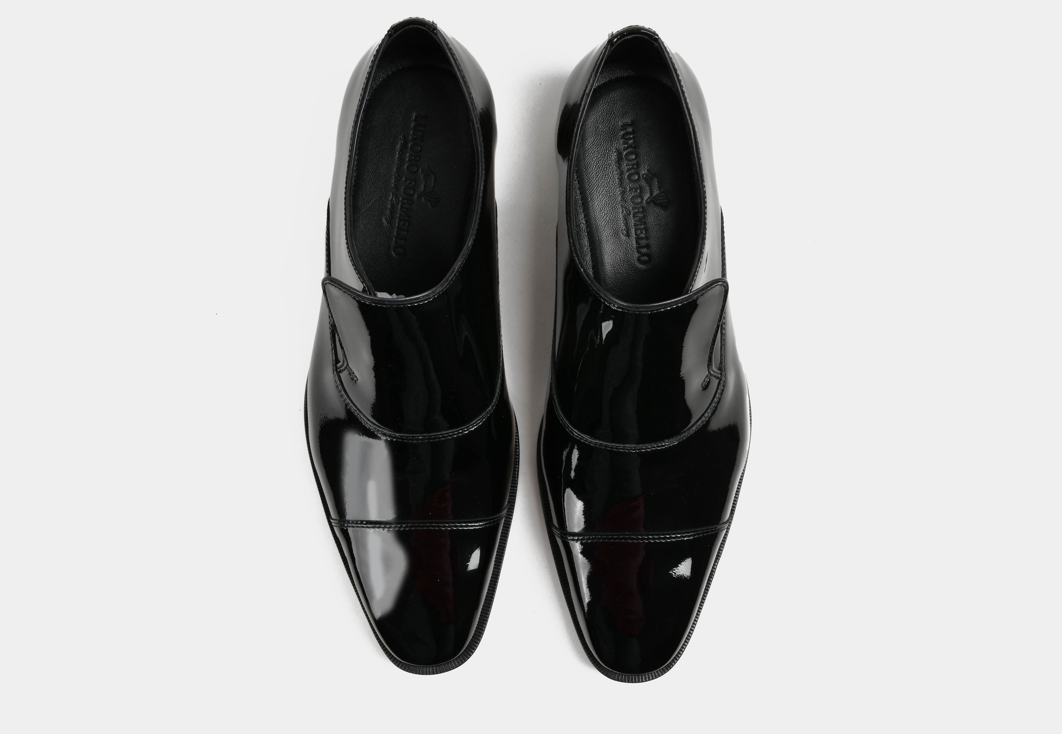 COSMIN | MEN LEATHER SLIPON IN PATENT BLACK (Reserved-Release)