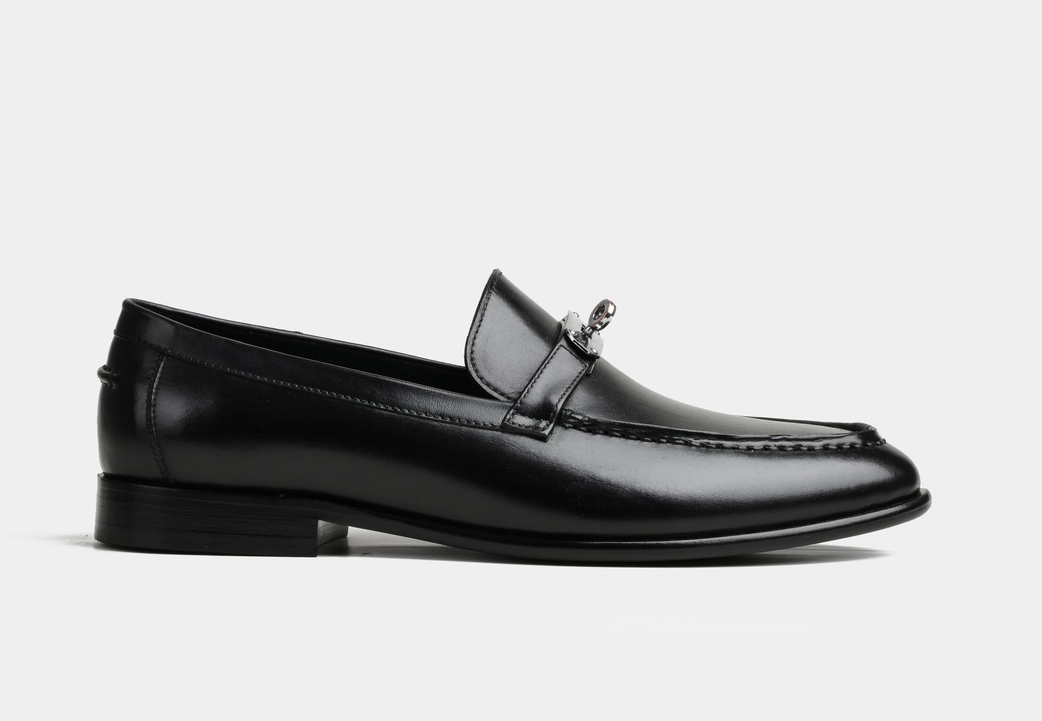 STELLAR | MEN BLACK BURNISHED LEATHER LOAFERS (Reserved-Release)