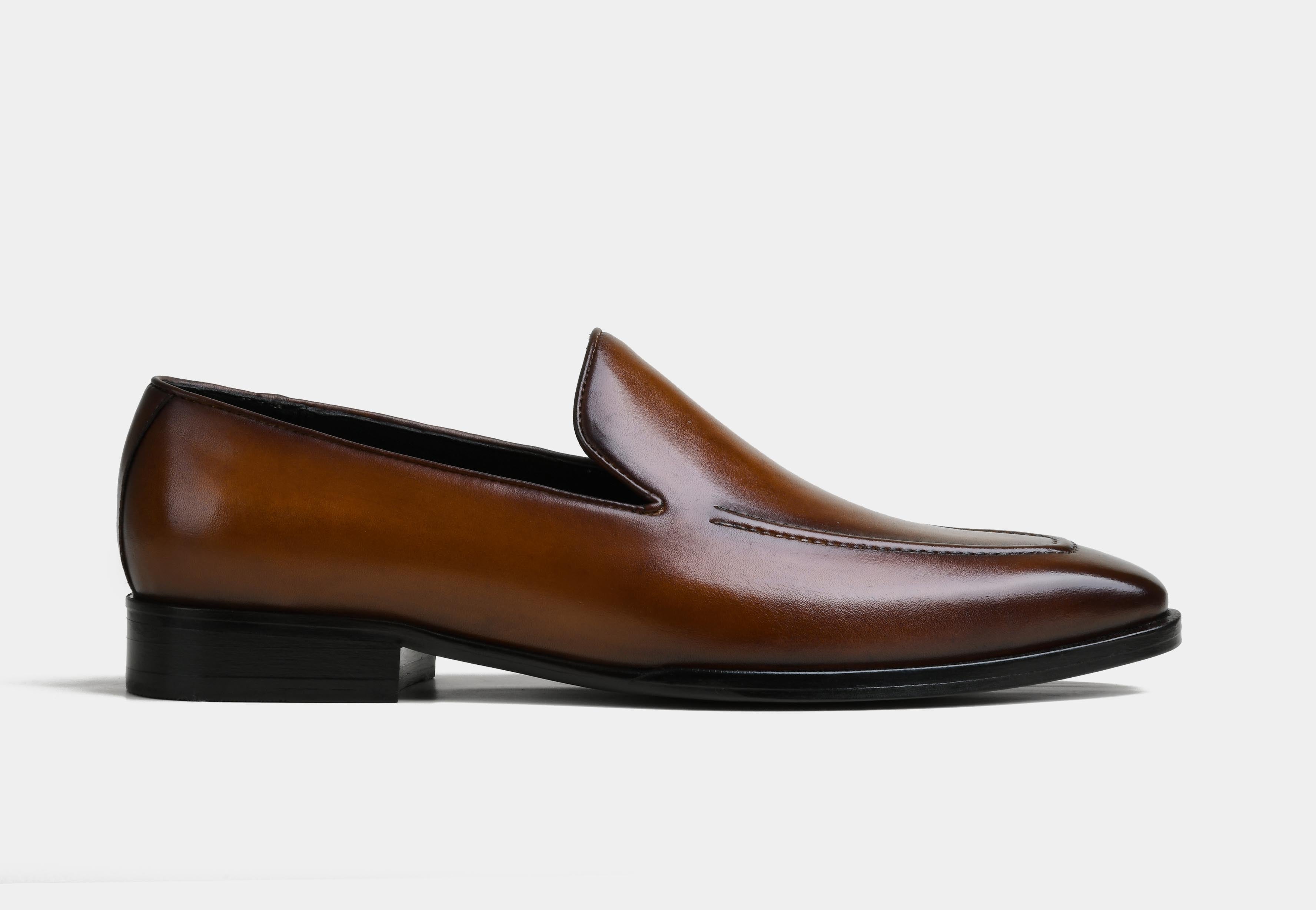 DAMIEN | MIDBROWN MEN LEATHER LOAFERS (Reserved-Release)