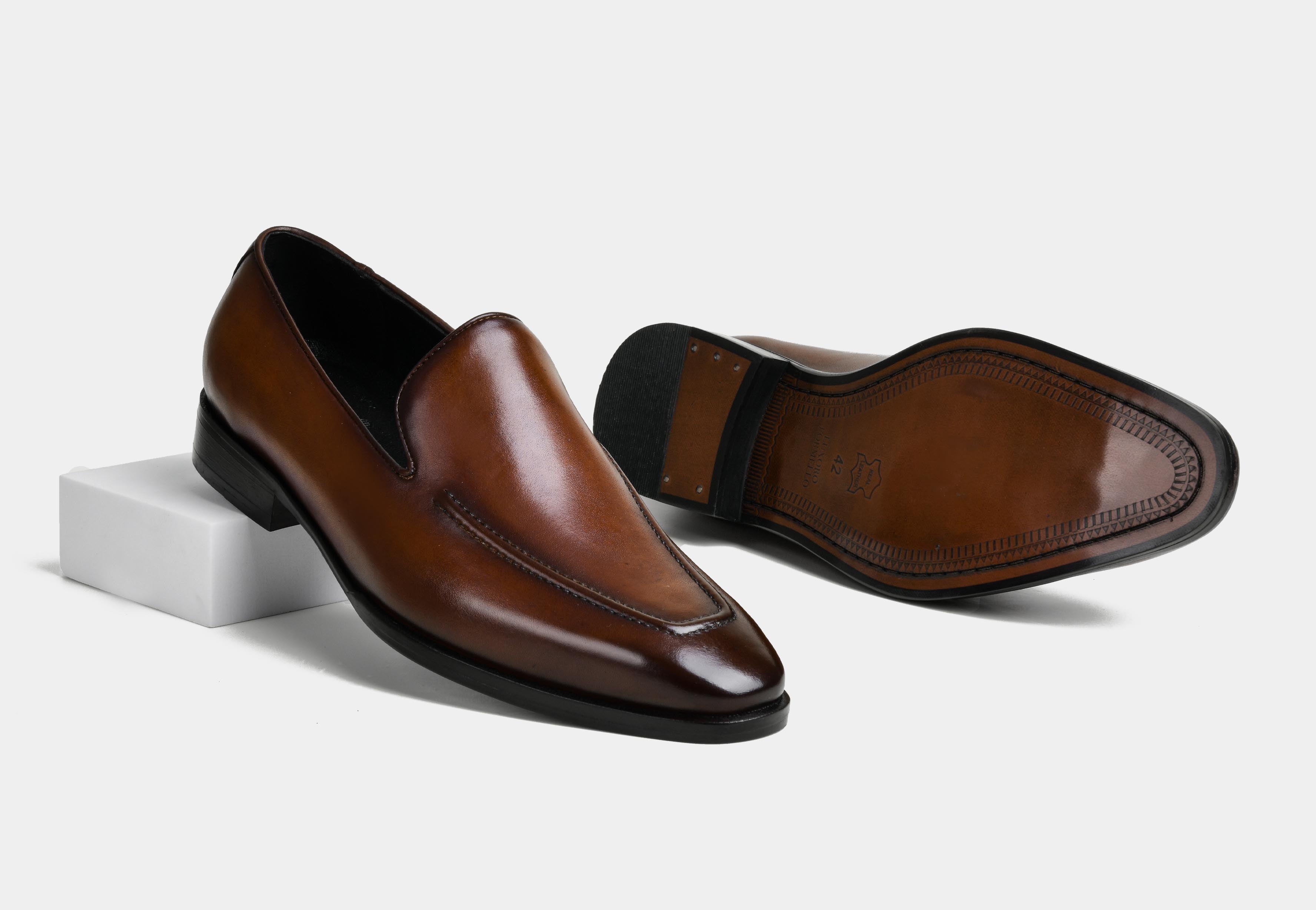 DAMIEN | MIDBROWN MEN LEATHER LOAFERS (Reserved-Release)