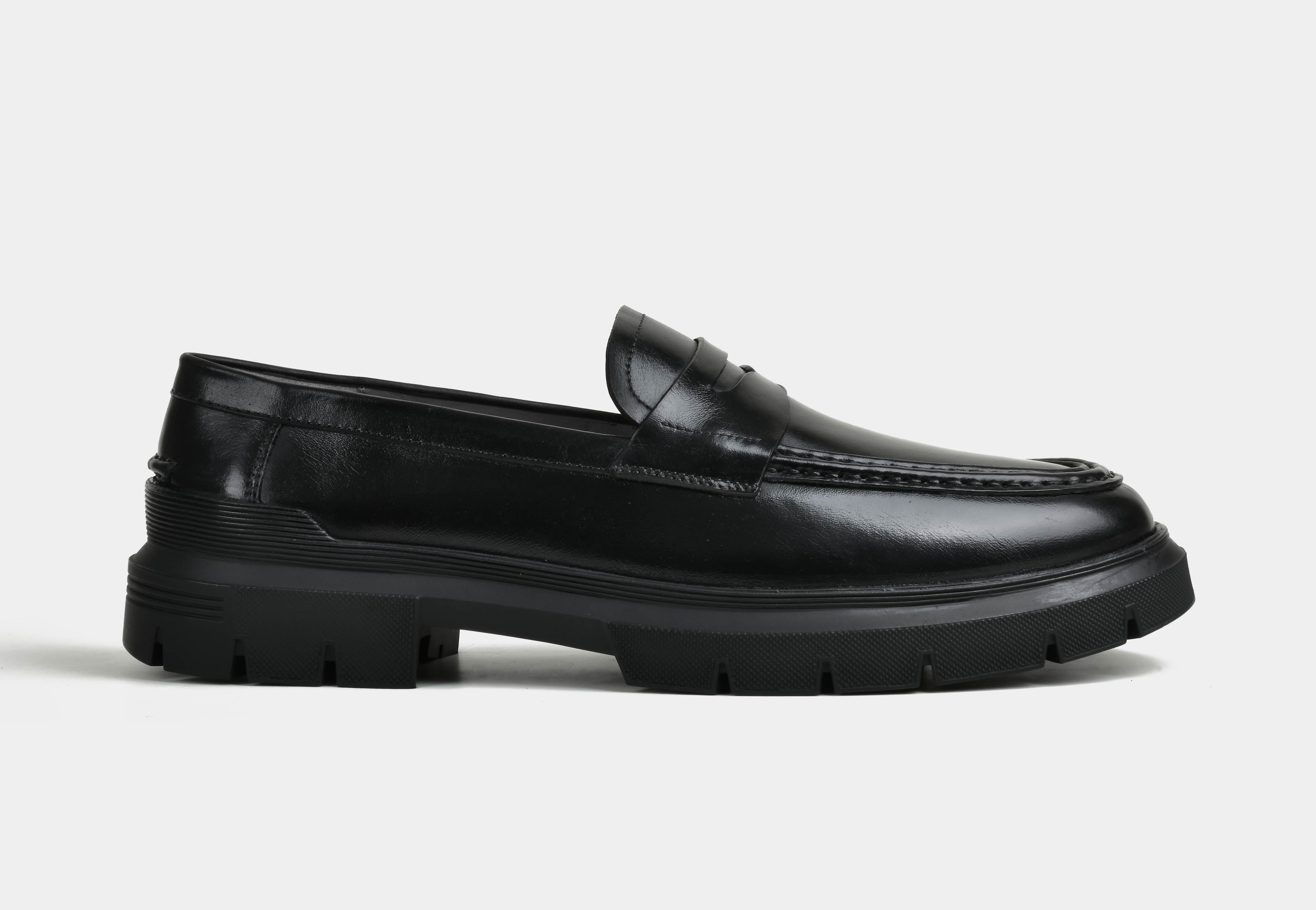 Men Penny Loafers in Black | StrideGrip (Reserved-Release)