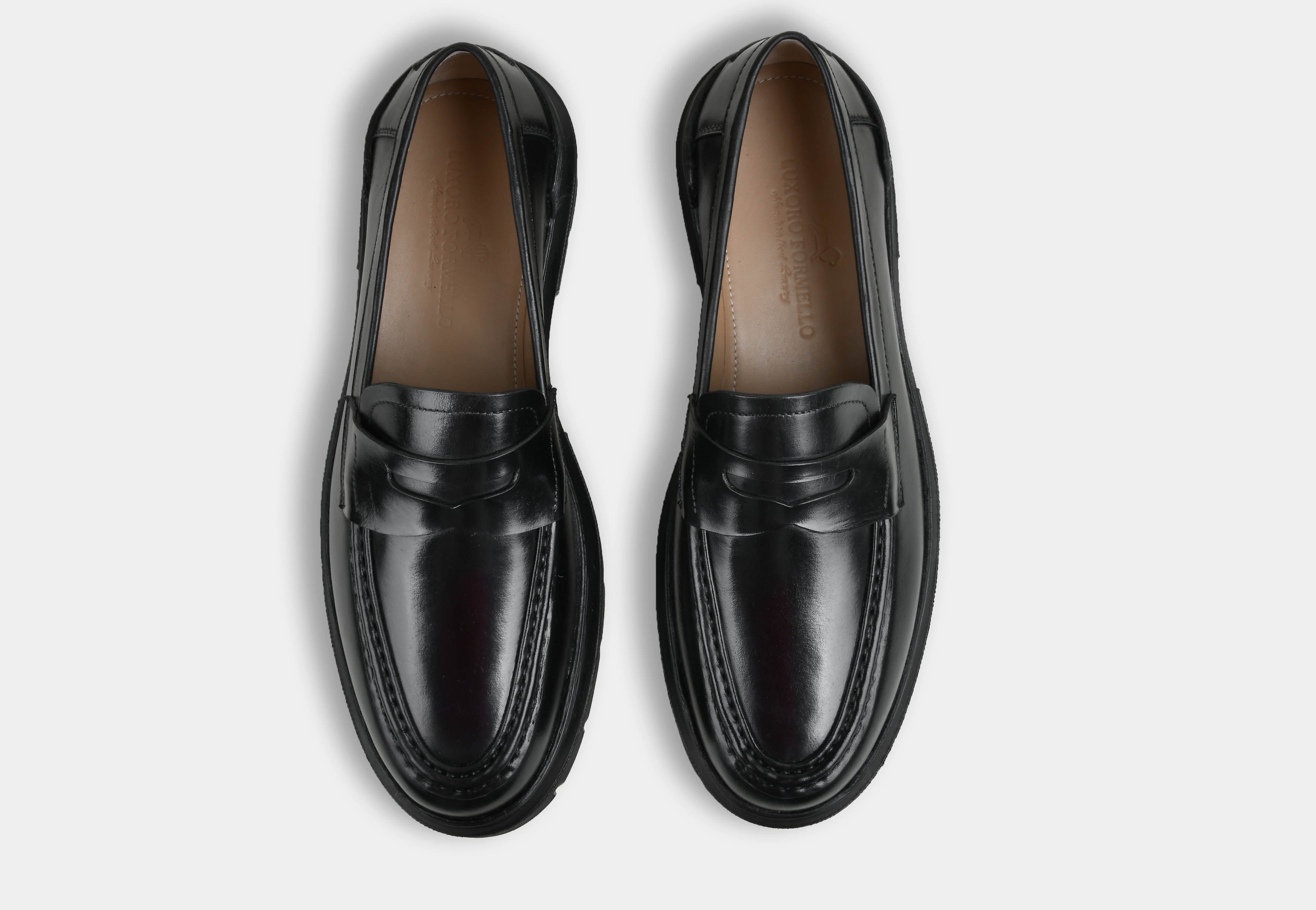 Men Penny Loafers in Black | StrideGrip (Reserved-Release)