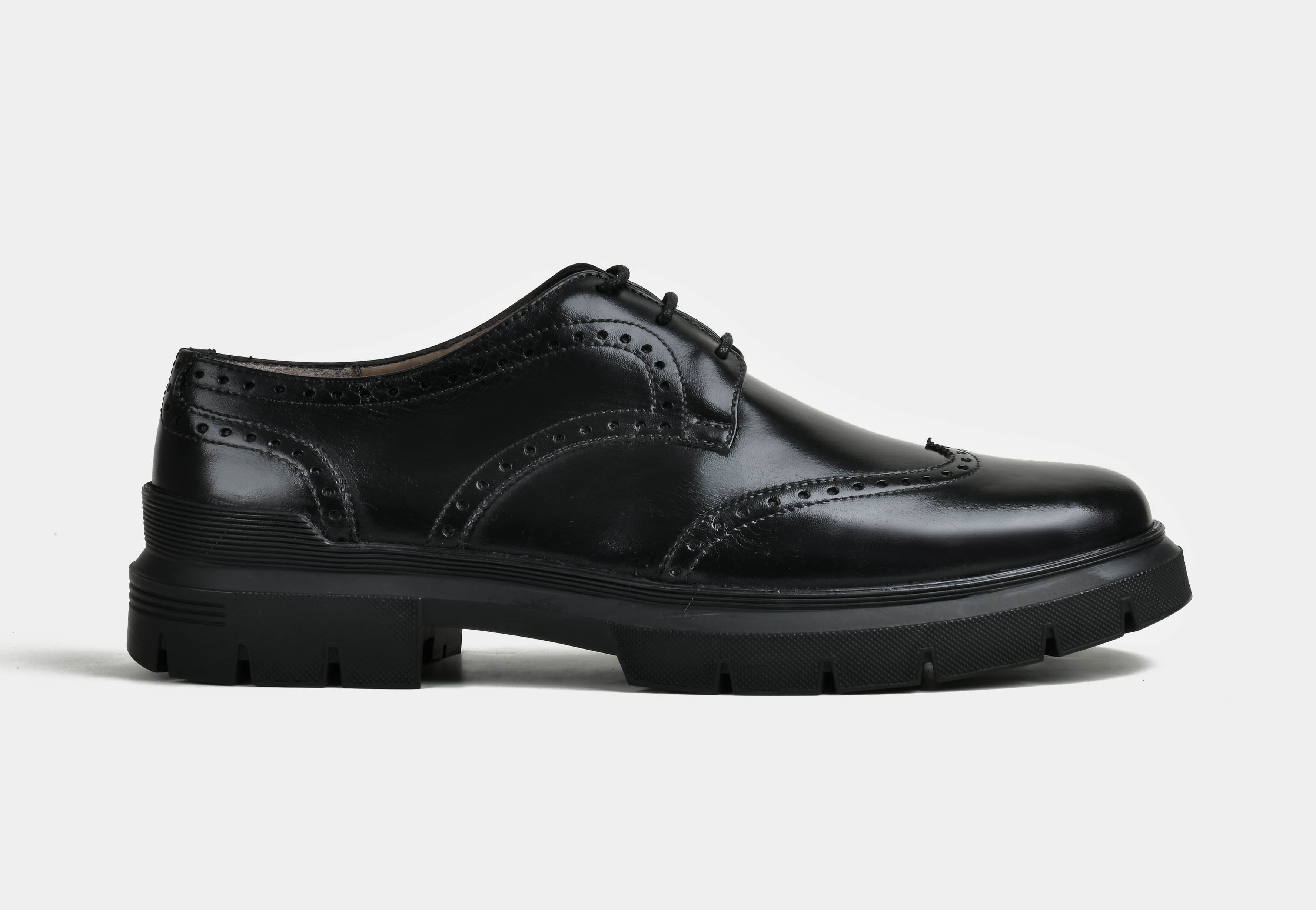Men Black Brogue Laceups | StrideGrip (Reserved-Release)