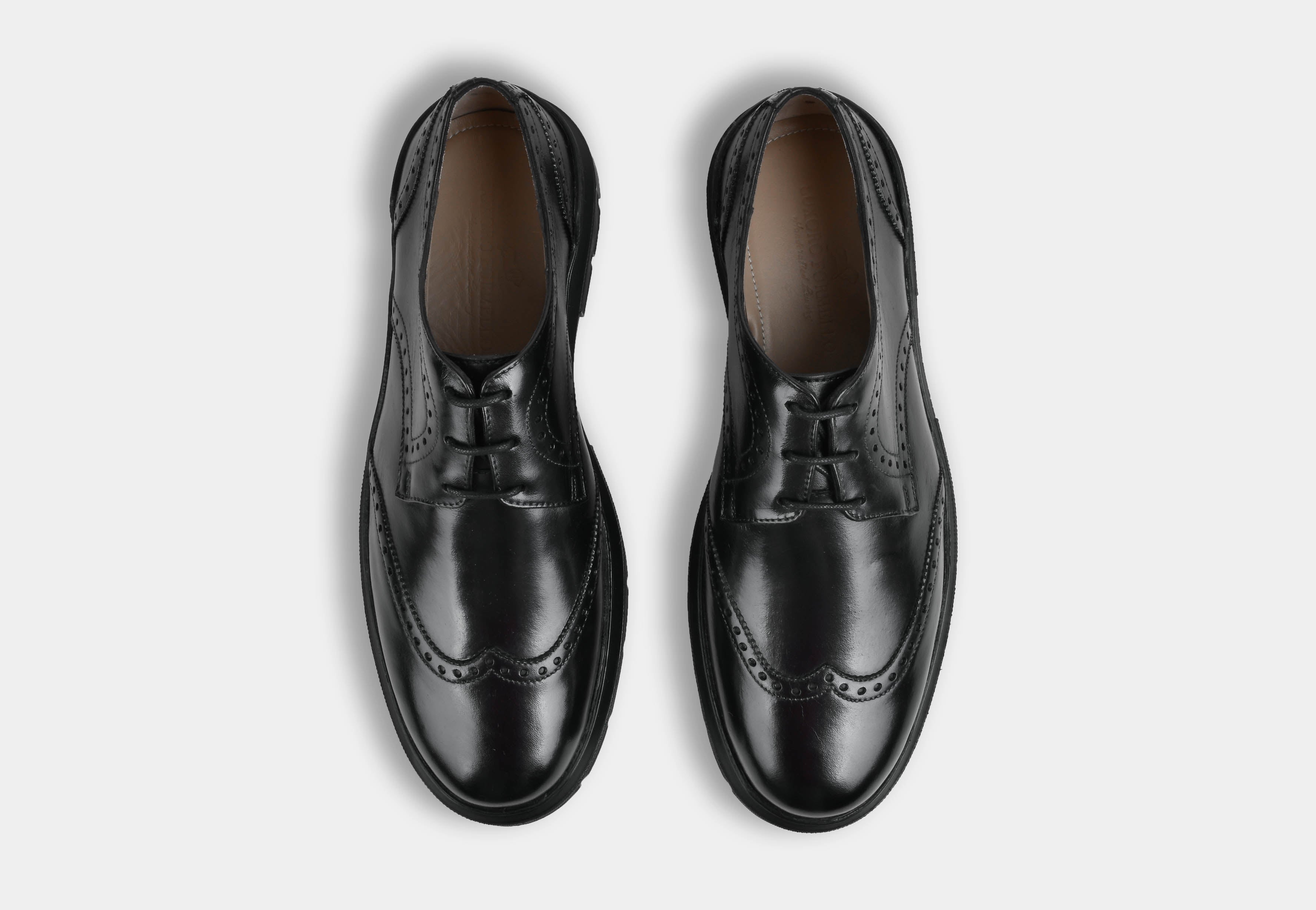 Men Black Brogue Laceups | StrideGrip (Reserved-Release)