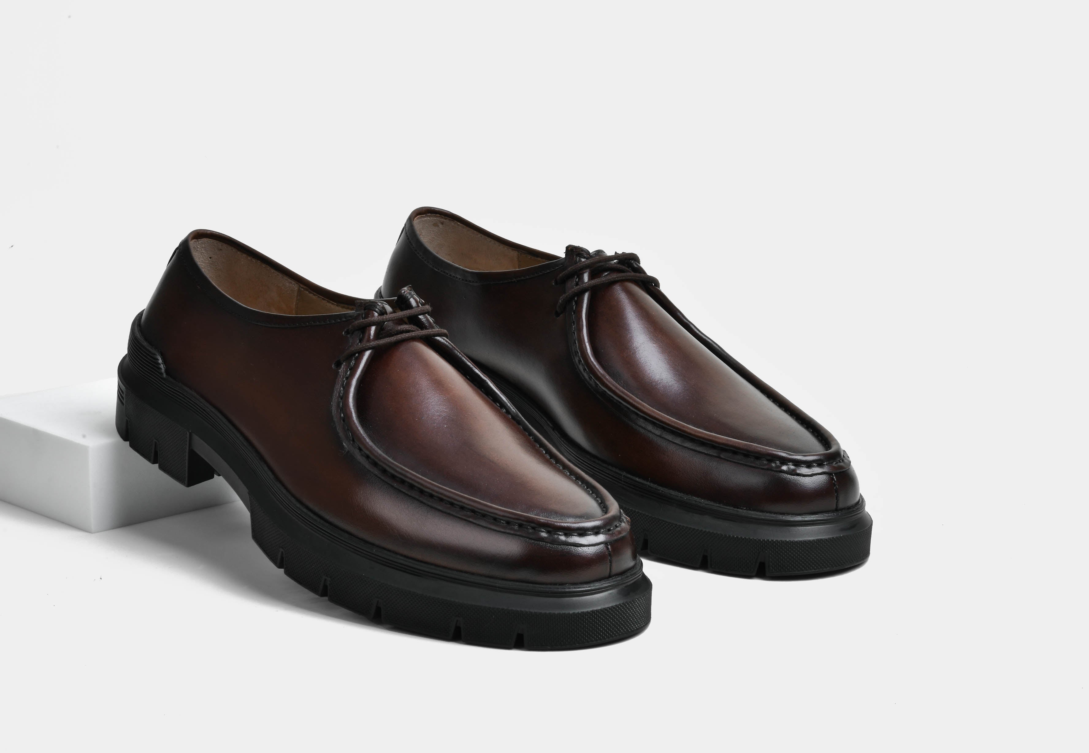 Men Brown Round toe Derby | StrideGrip (Reserved-Release)