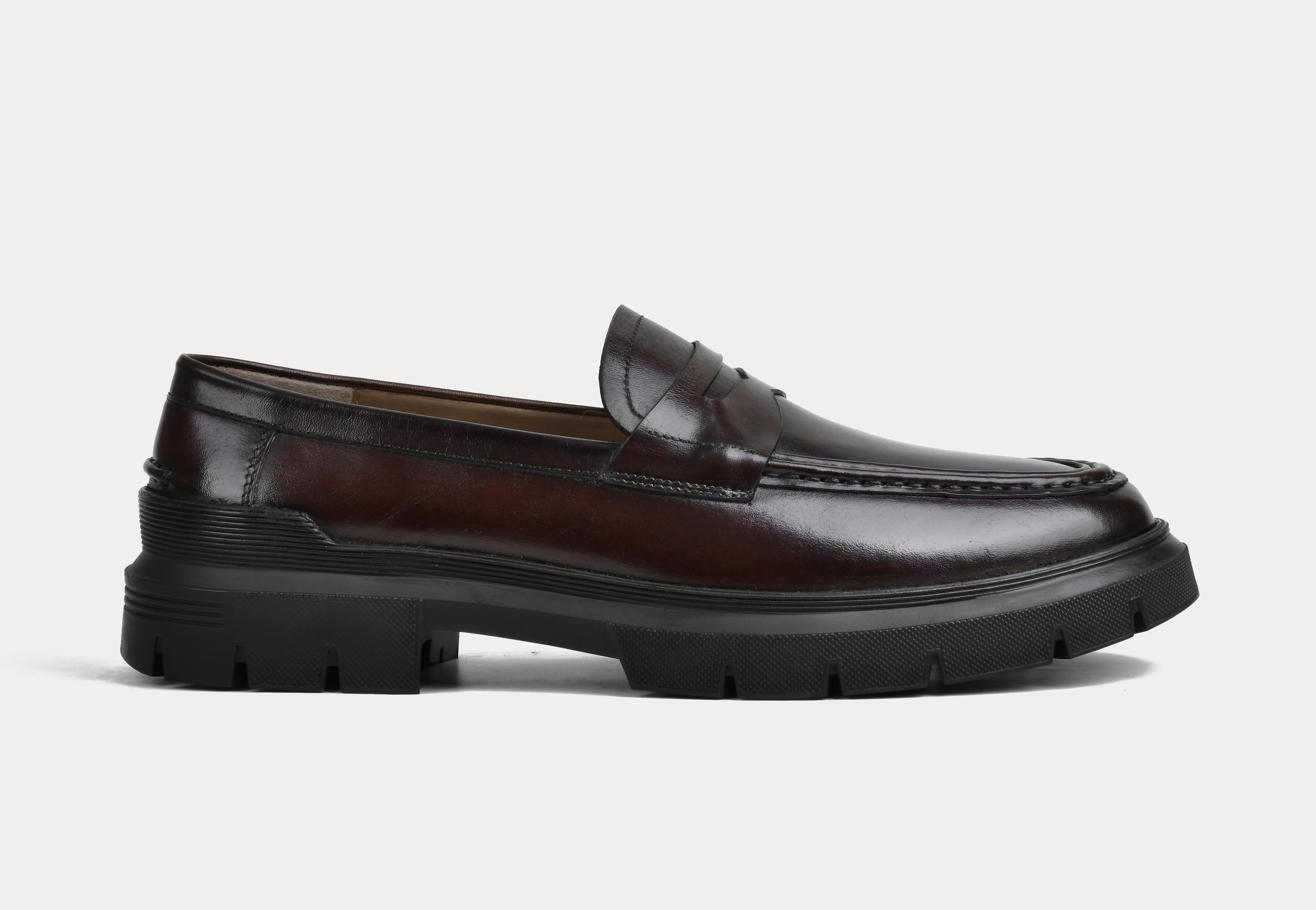 Men Penny Loafers in Brown | StrideGrip (Reserved-Release)