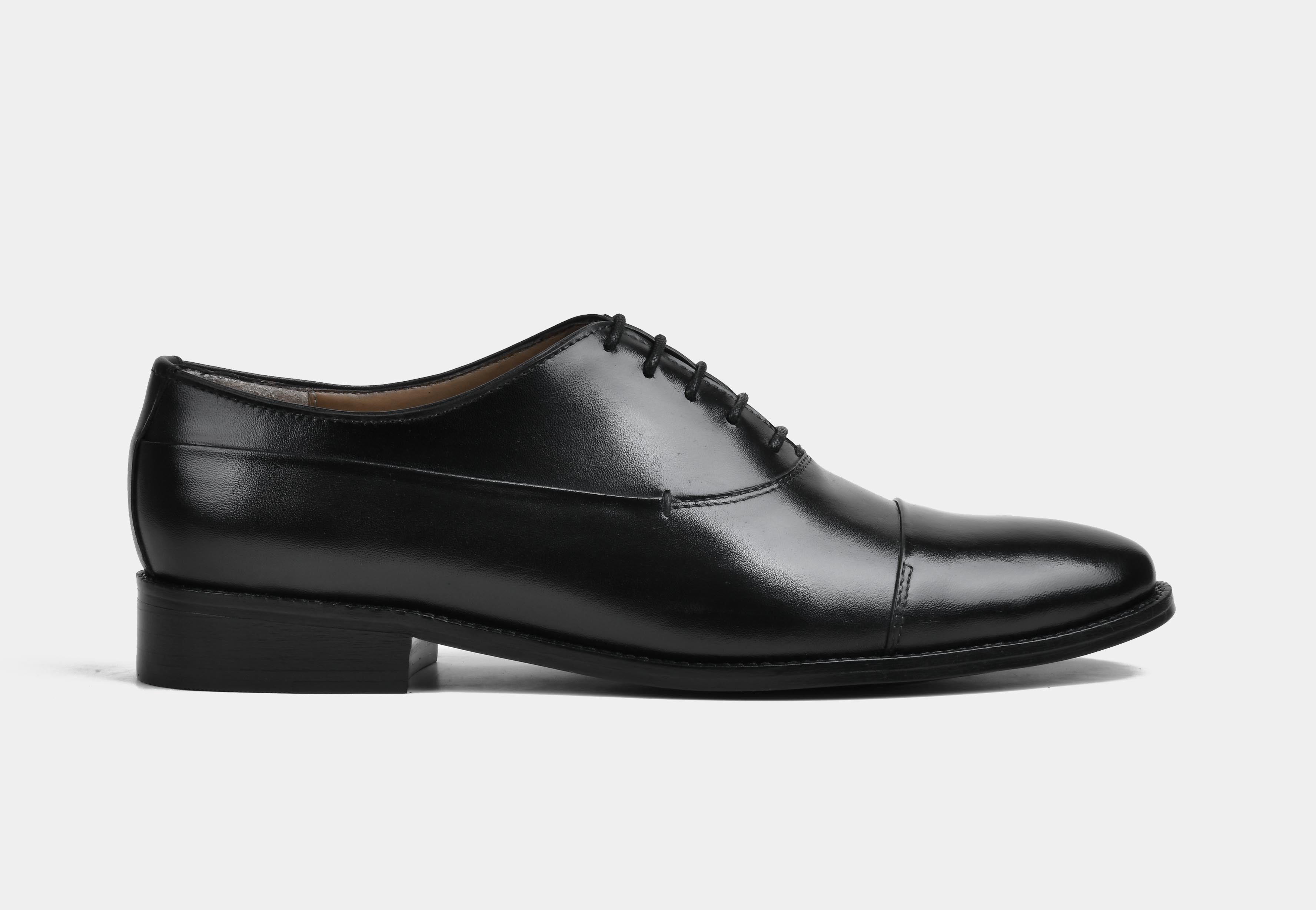 ROSSO | MEN BLACK CAP TOE LACEUP (Reserved-Release)