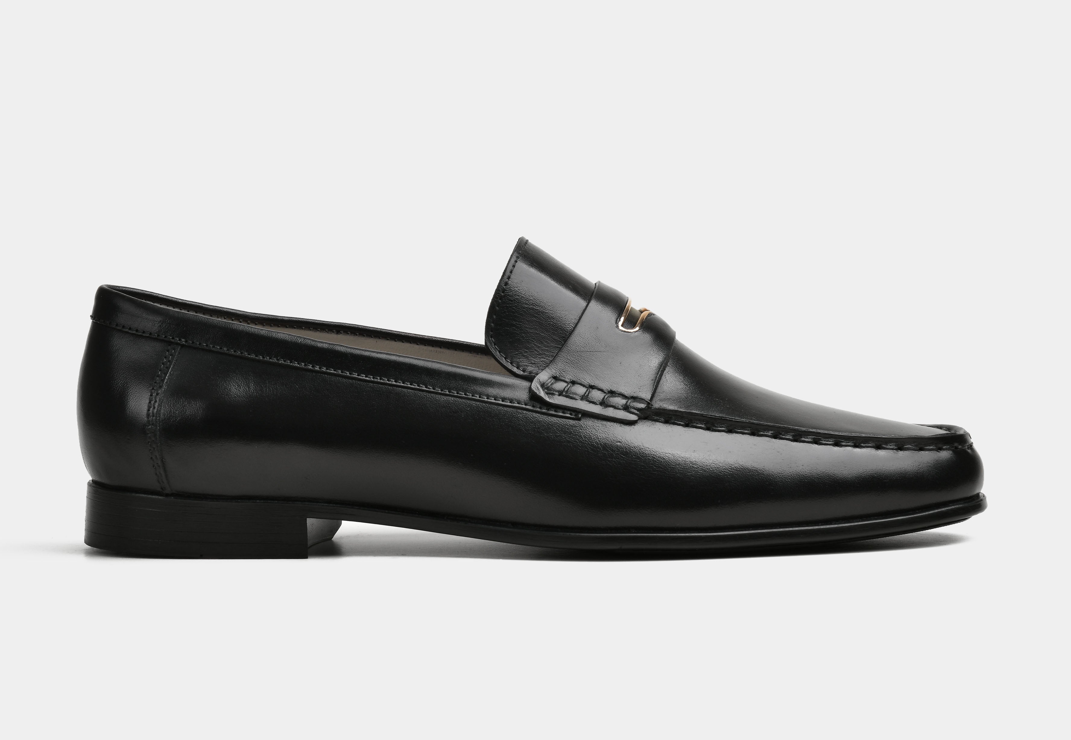 ANTINO | MEN BLACK LEATHER LOAFERS