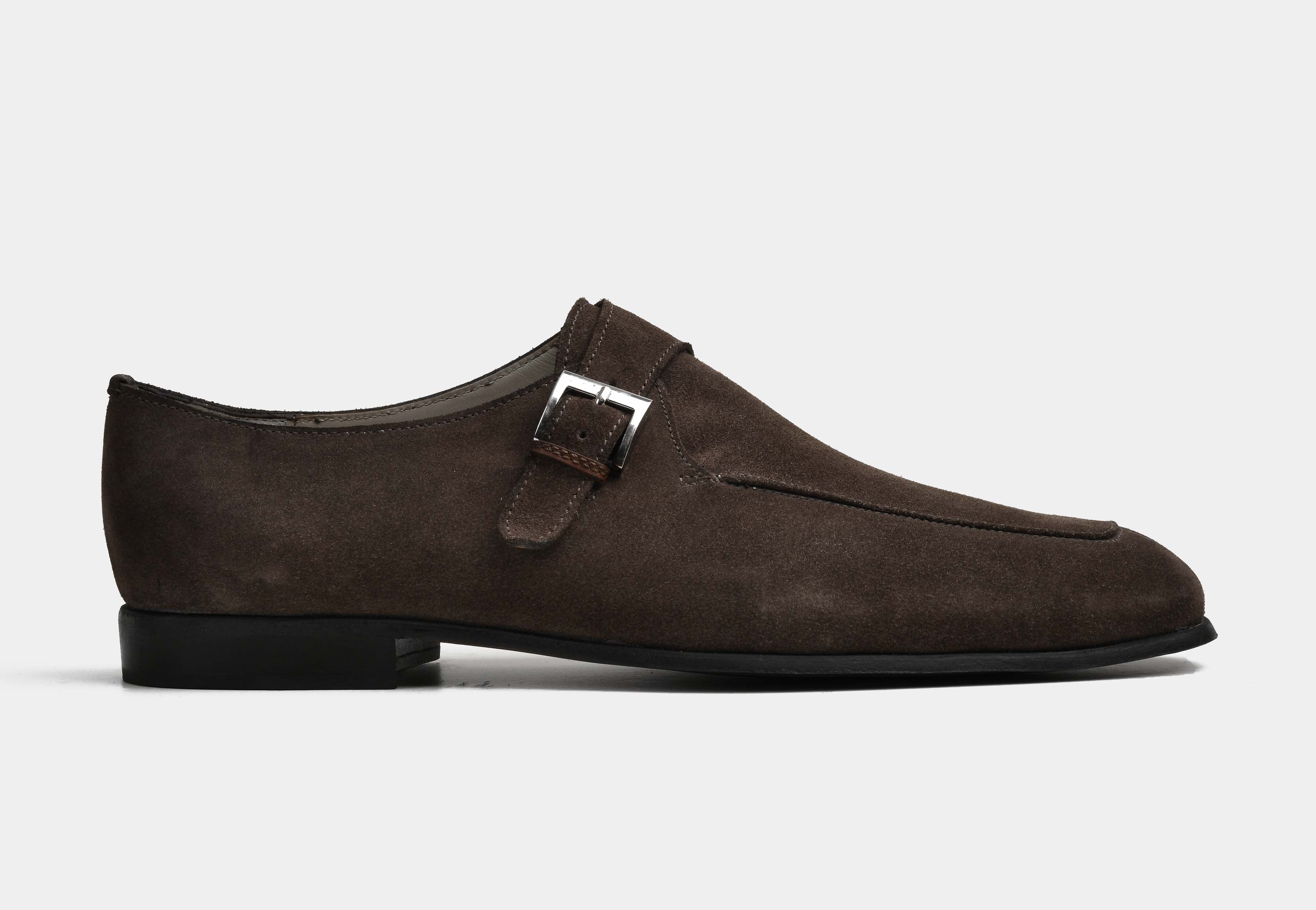 LAVENTO | MEN BROWN SUEDE MONK STRAP SHOES