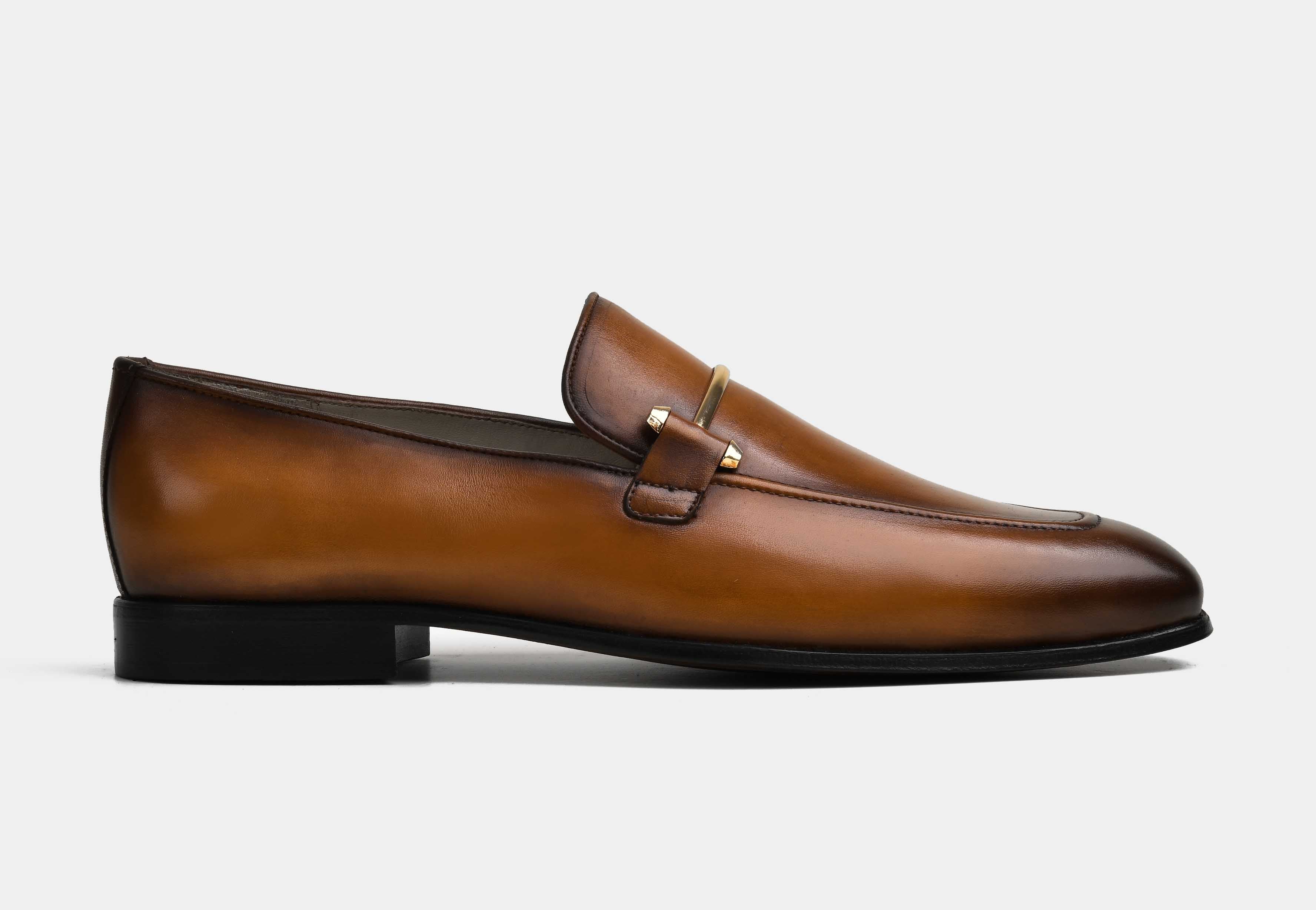 SERANO | MEN TAN CALF LEATHER HORSEBIT LOAFERS