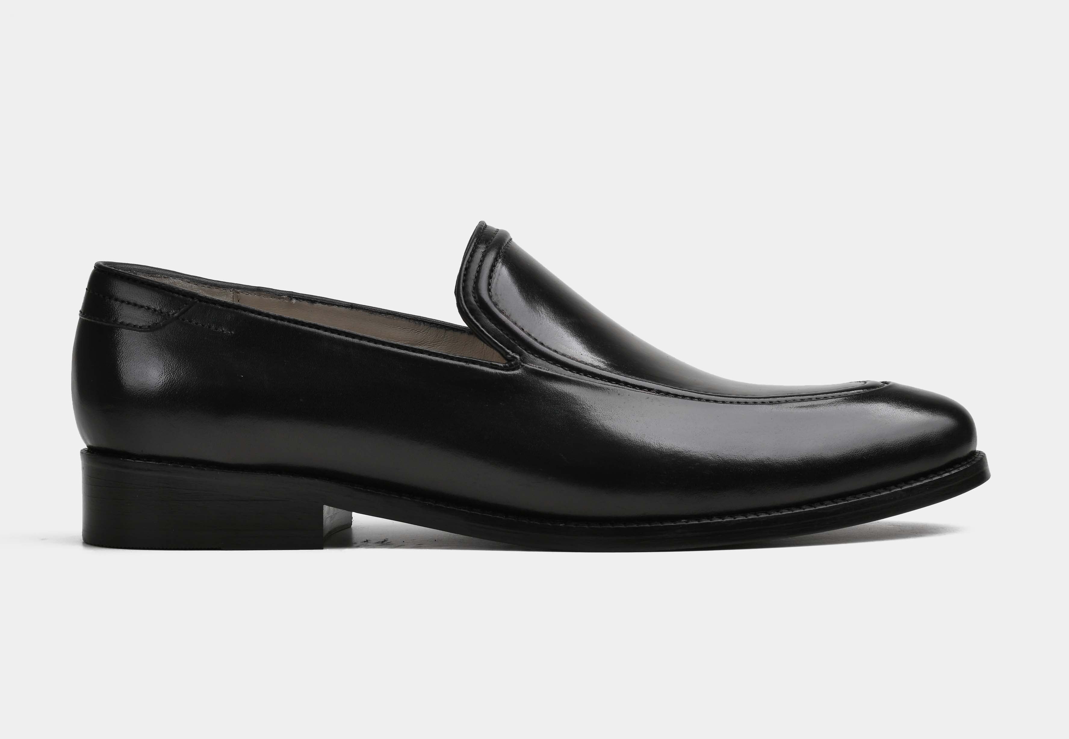 ELIANO | MEN BLACK HAND-FINISHED BELGIAN LOAFERS