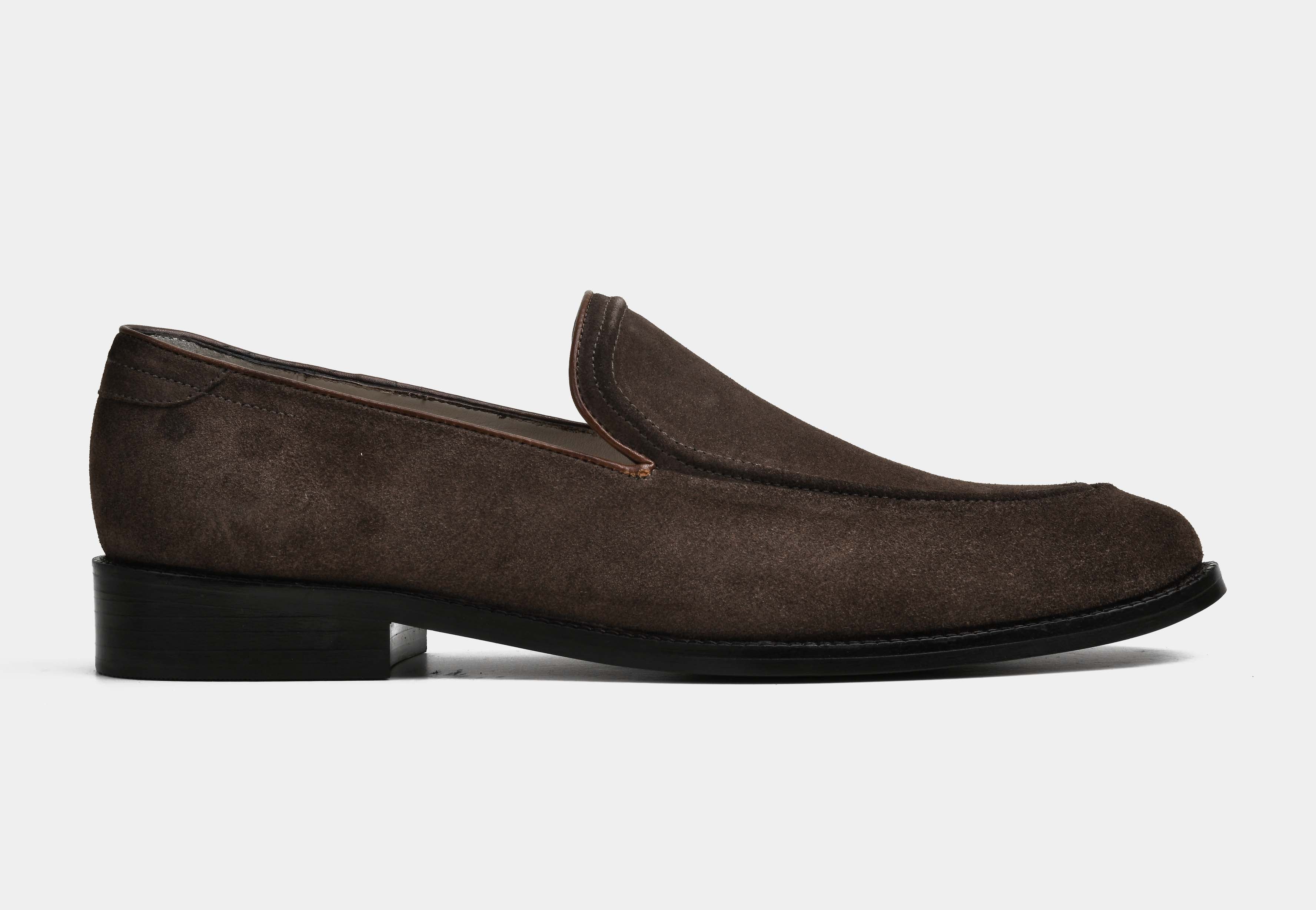 ELIANO | MEN BROWN SUEDE BELGIAN LOAFERS