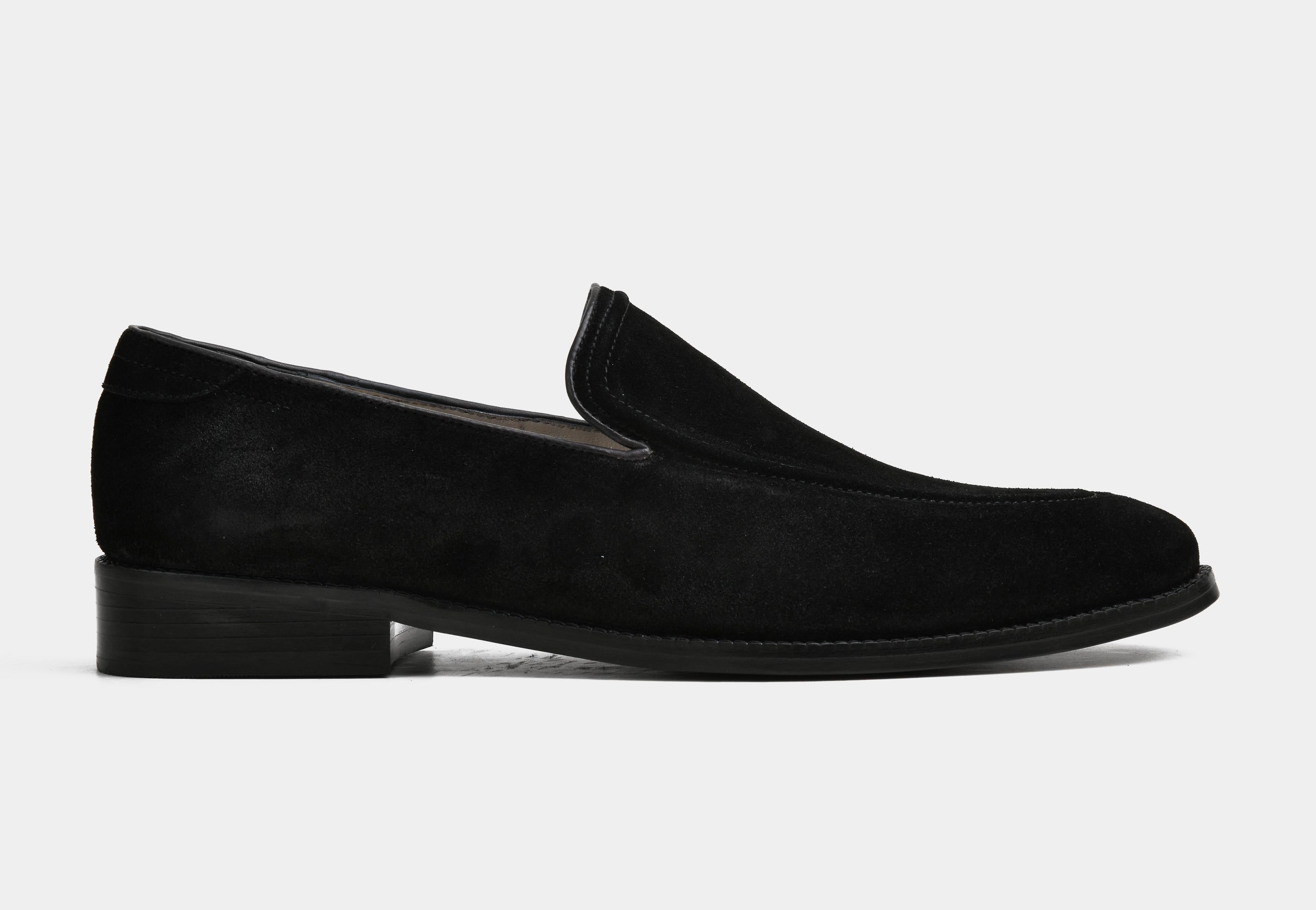 ELIANO | MEN BLACK SUEDE BELGIAN LOAFERS