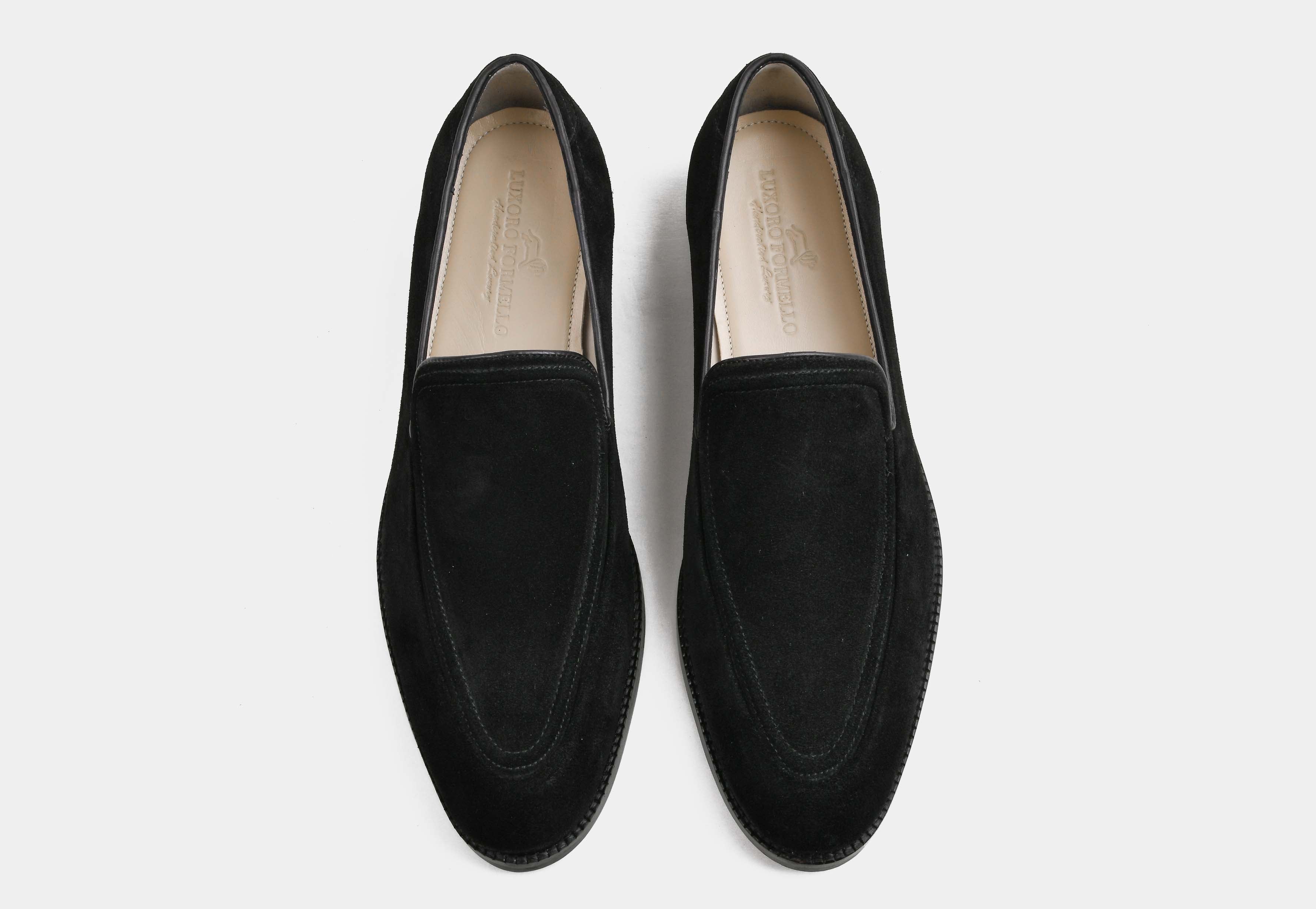 ELIANO | MEN BLACK SUEDE BELGIAN LOAFERS