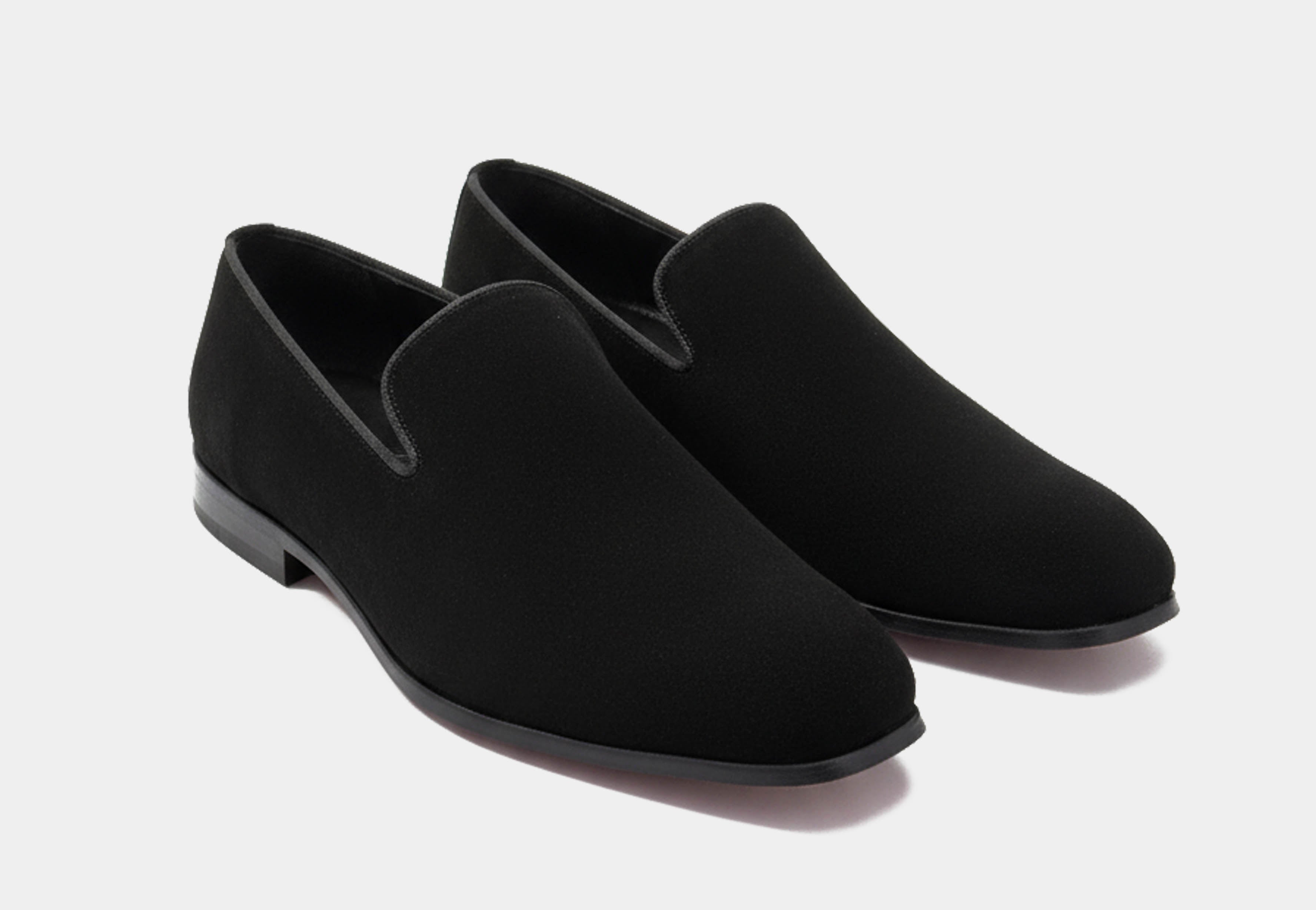 Noir Velvet Slip-ons
