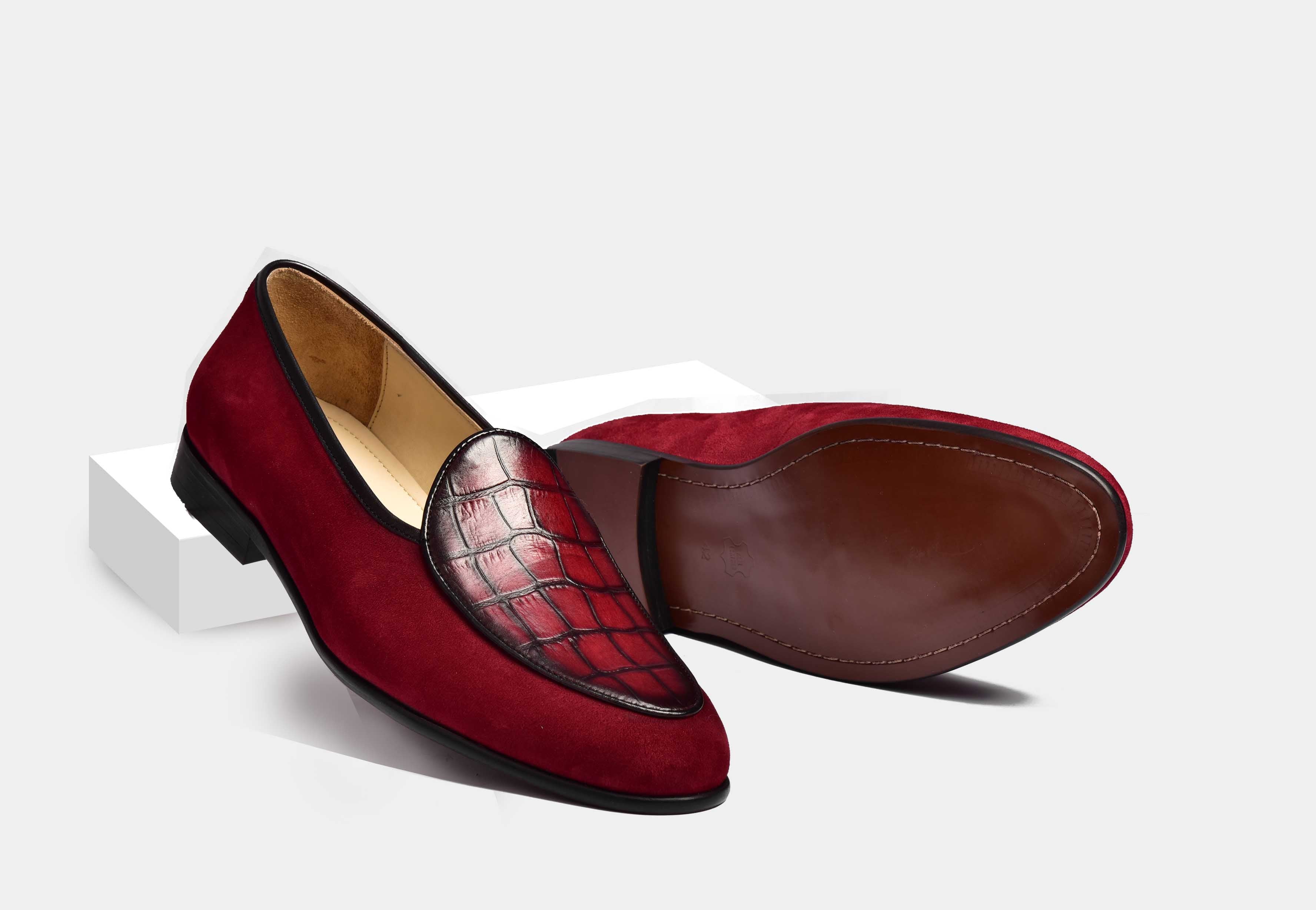 ARNO | Scarlet Suede With Precious Leathers
